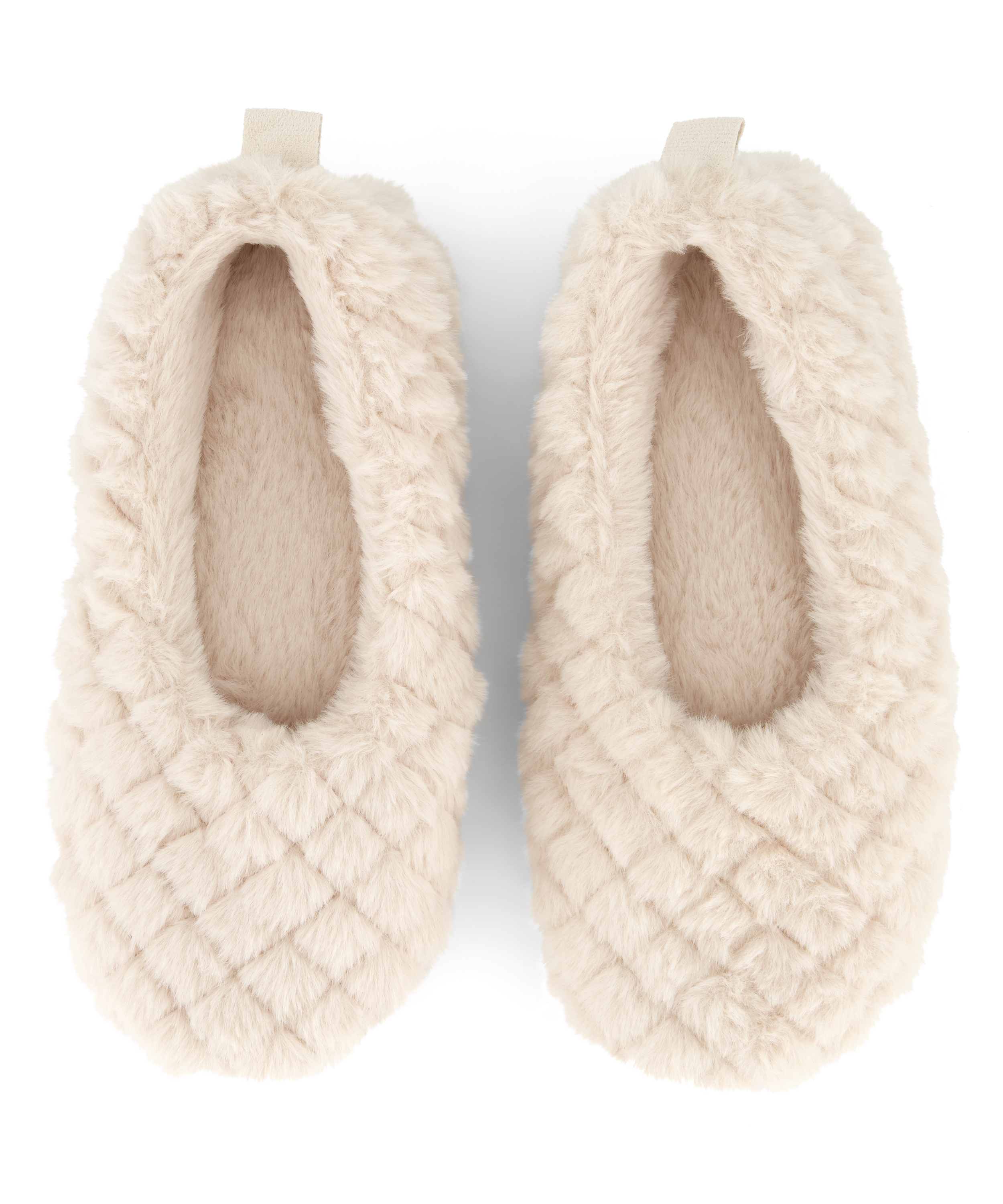 Pantoufles ballerines moelleuses, Beige, main