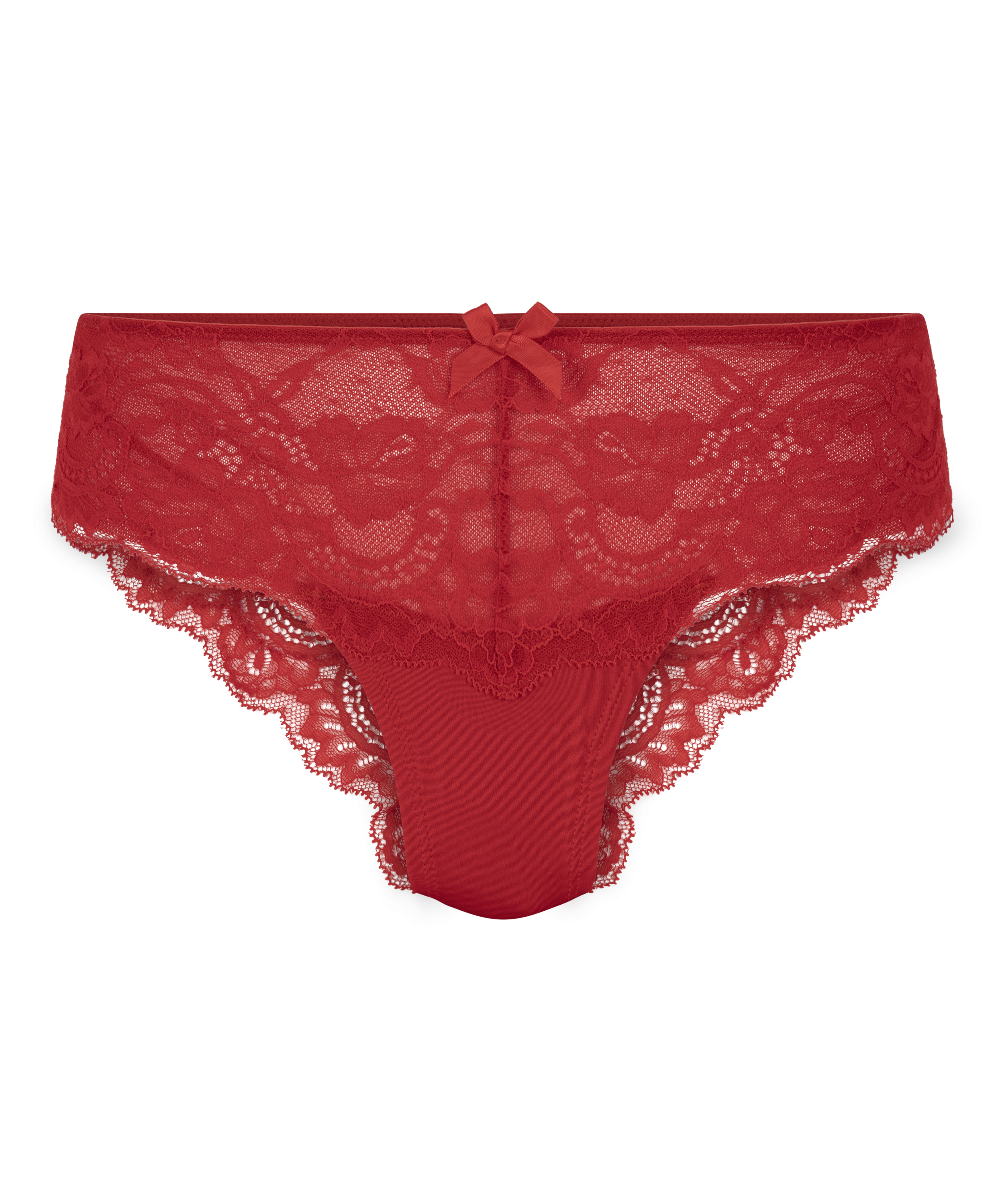 Short brésilien Teddy, Rouge, main