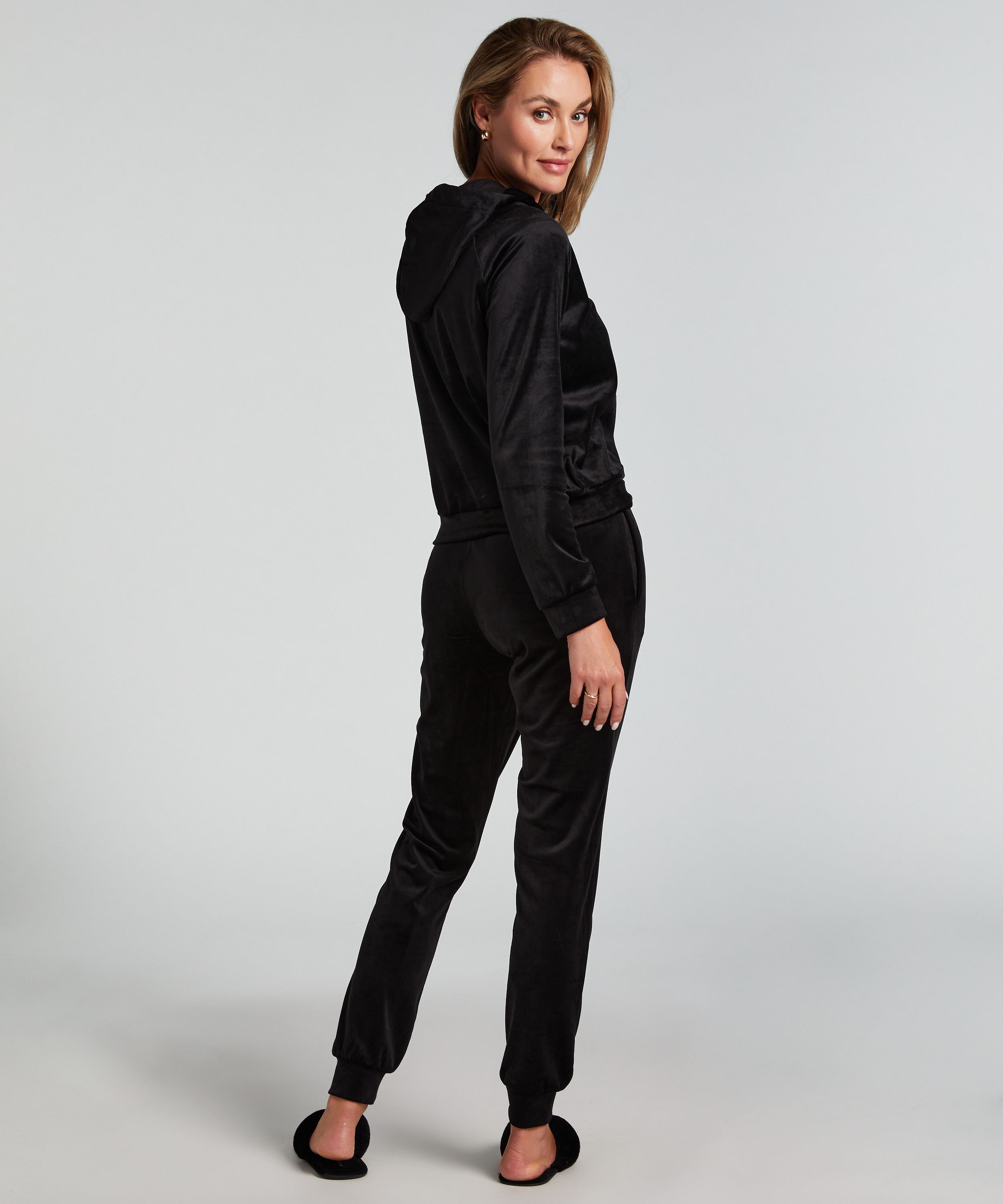 Pantalon de jogging Velours, Noir, main