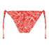Bas de bikini brésilien tanga Paisley, Rouge