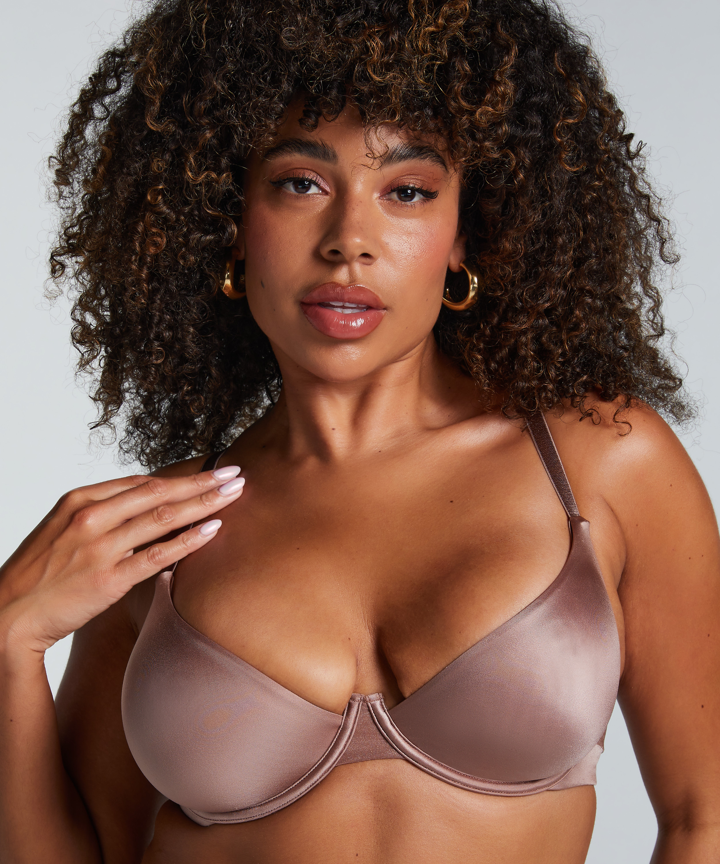 Soutien-gorge à armatures non-préformé Blaze, Marron, main