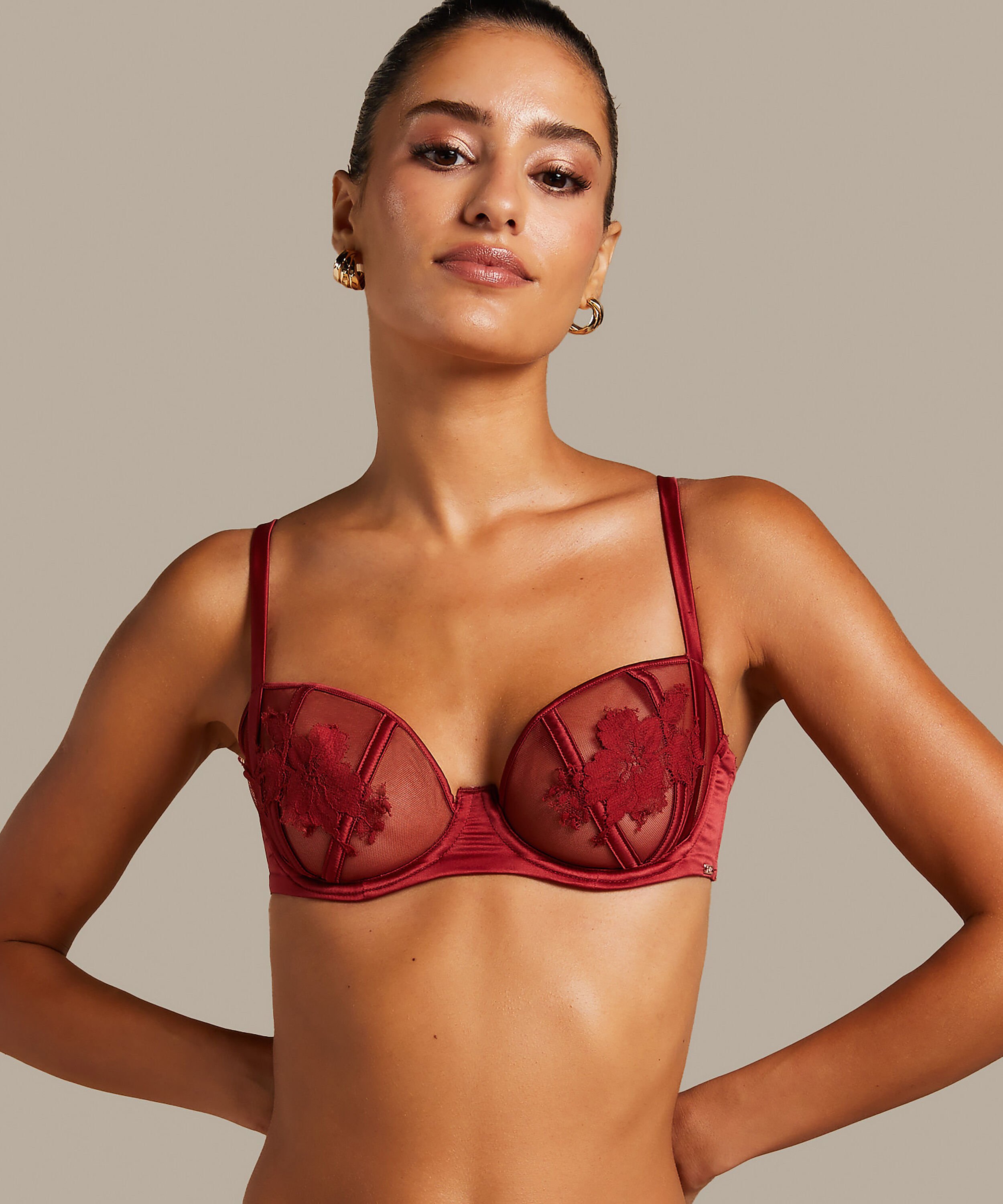 Soutien-gorge à armatures non-préformé Ember, Rouge