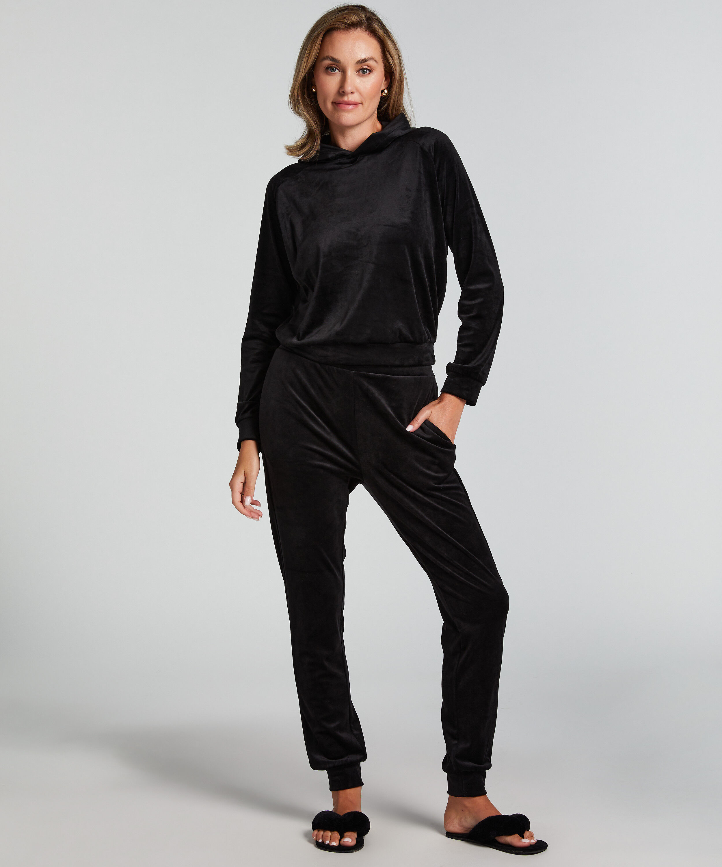 Tall Pantalon de jogging Velours, Noir Tall Pantalon de jogging Velours, Noir