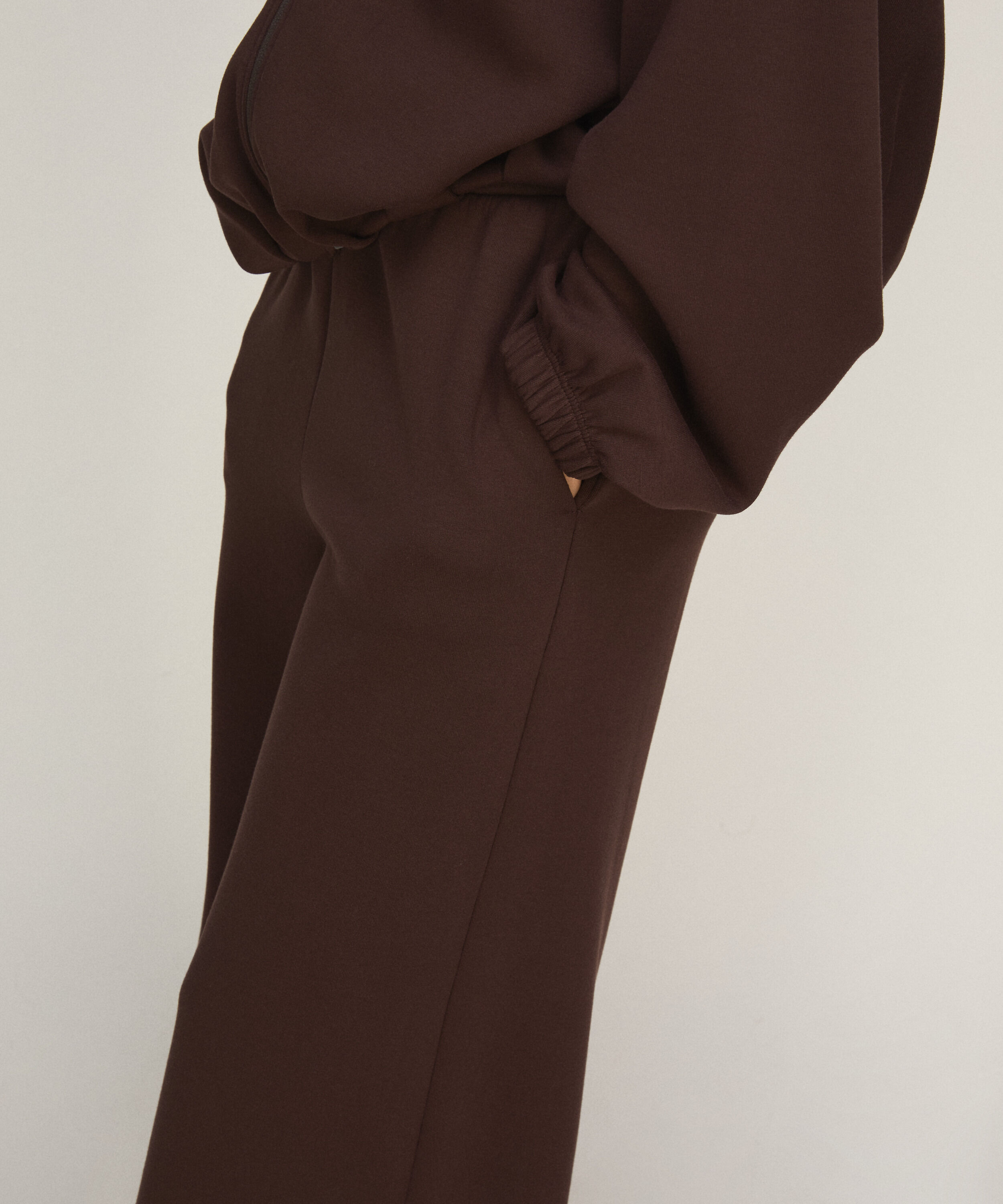 Pantalon Large en Viscose, Marron Pantalon Large en Viscose, Marron