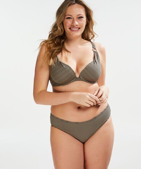 Haut de bikini &agrave; armatures pr&eacute;form&eacute; Fango Taille E +, marron