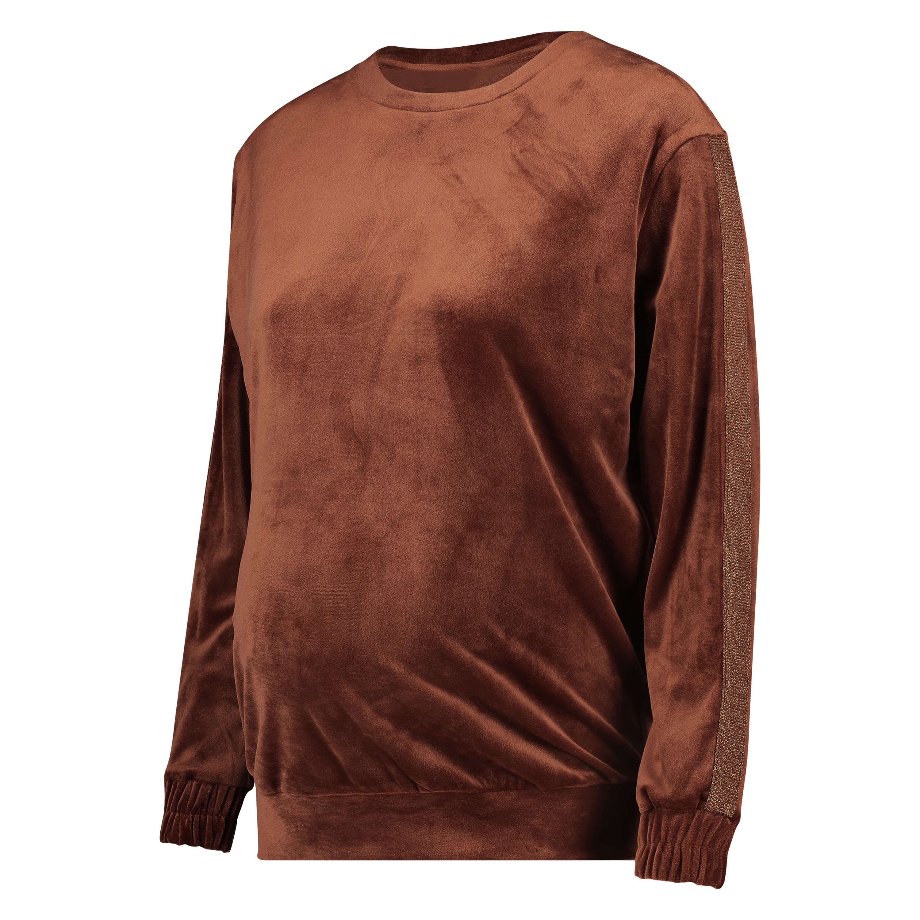 Top de grossesse en velours Shimmer, Marron, main