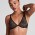 Soutien-gorge à armatures non-préformé léopard Tara, Noir