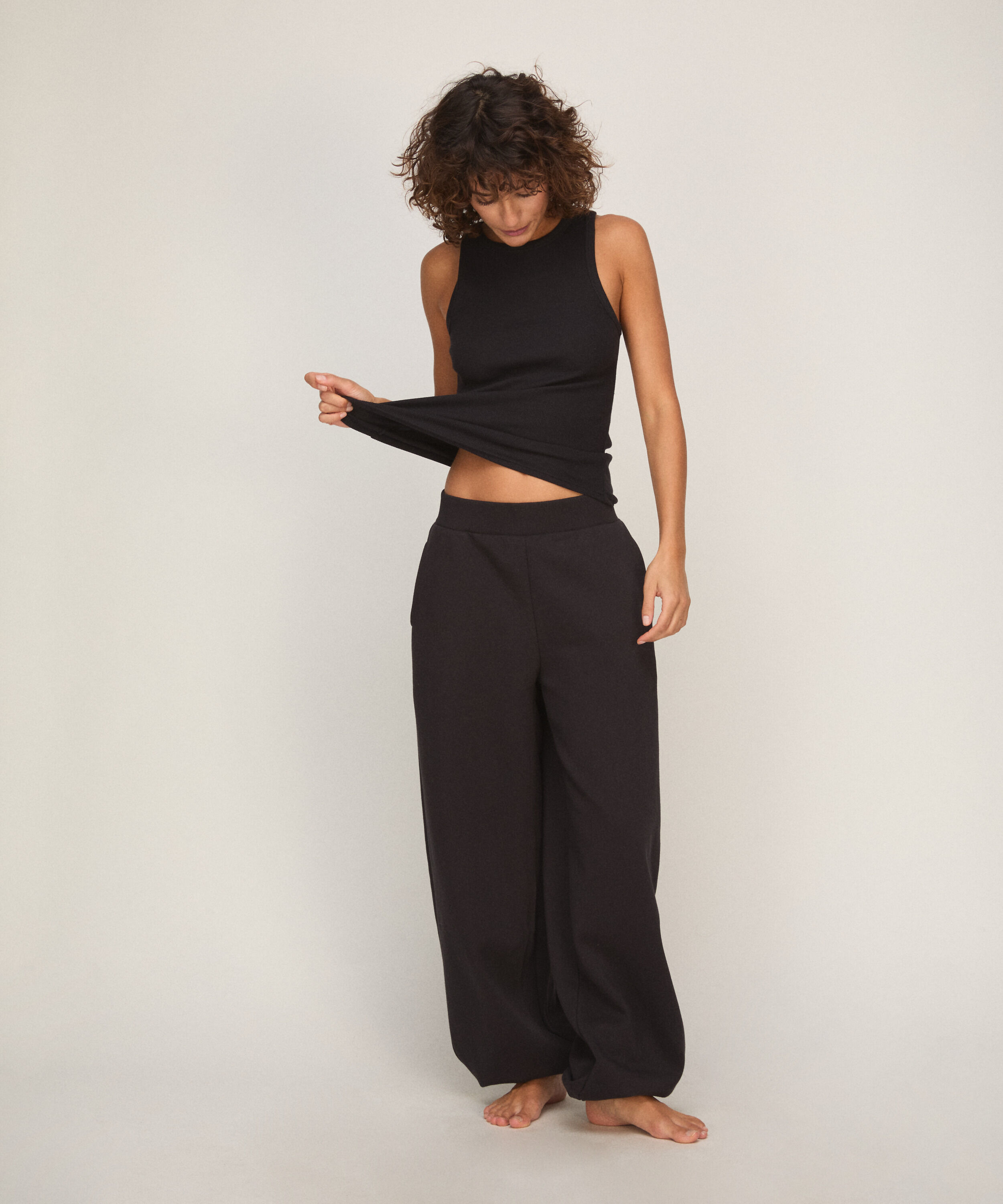 Pantalon Jogger en Molleton Brossé