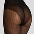 Collants Lurex Dot Stripe, Noir