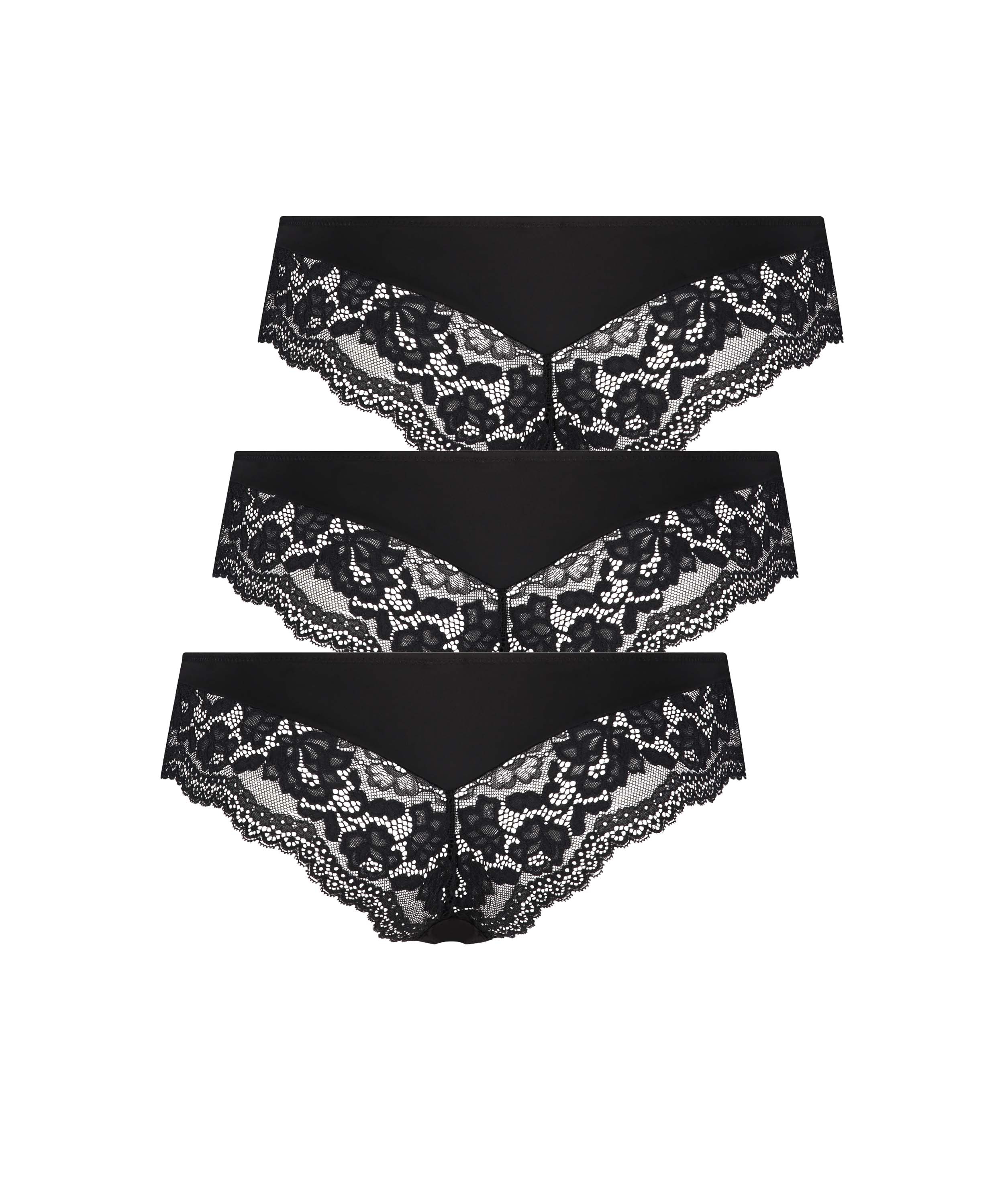 Lot de 3 shorts brésiliens Valencia, Noir, main