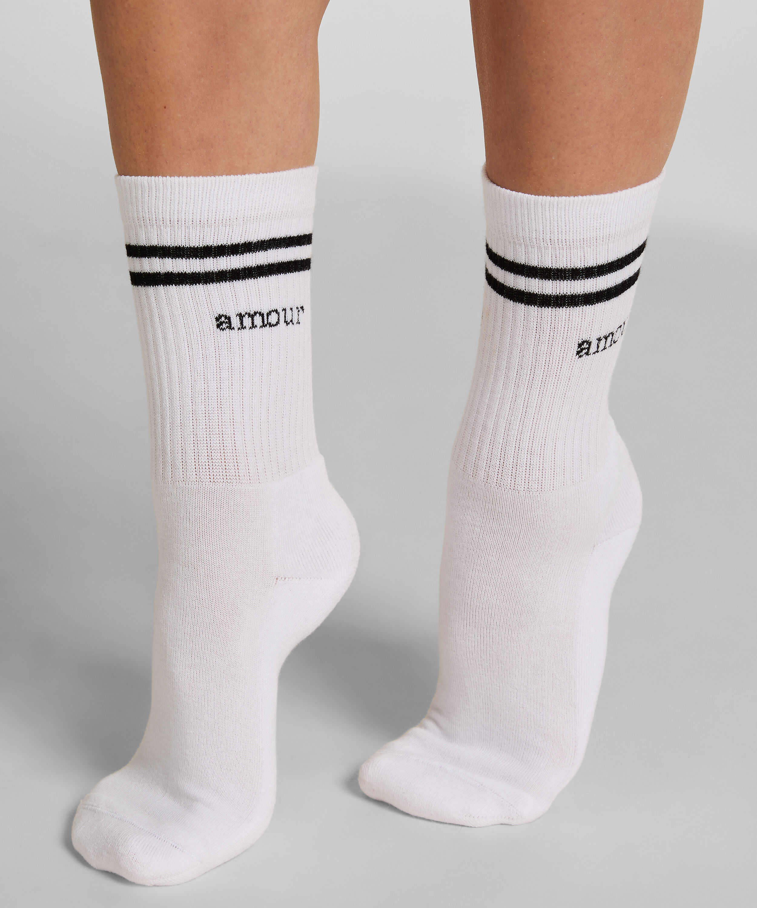 Chaussettes courtes en coton, Noir