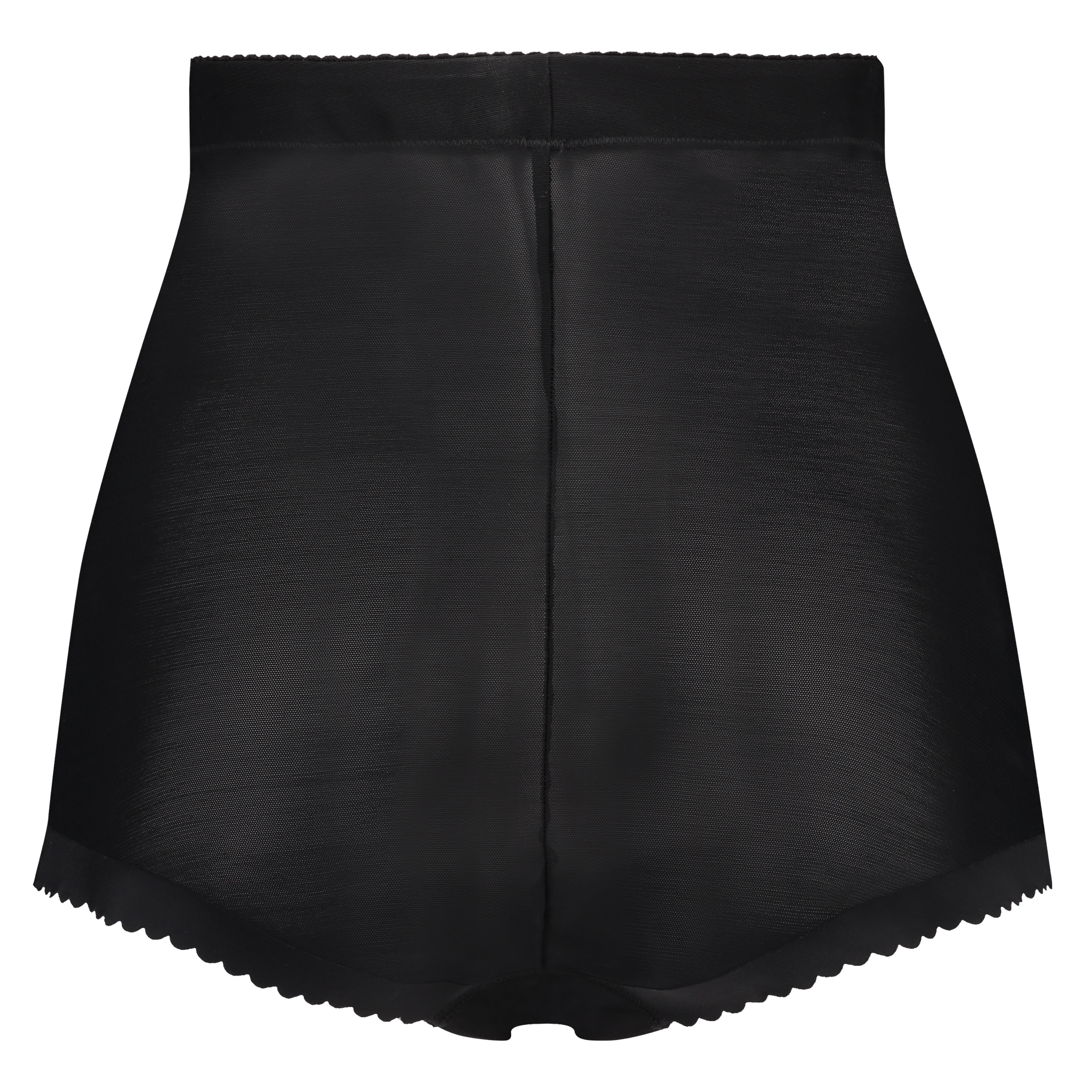 Culotte taille haute avec gaine sculptante en dentelle scuba - Level 3, Noir, main