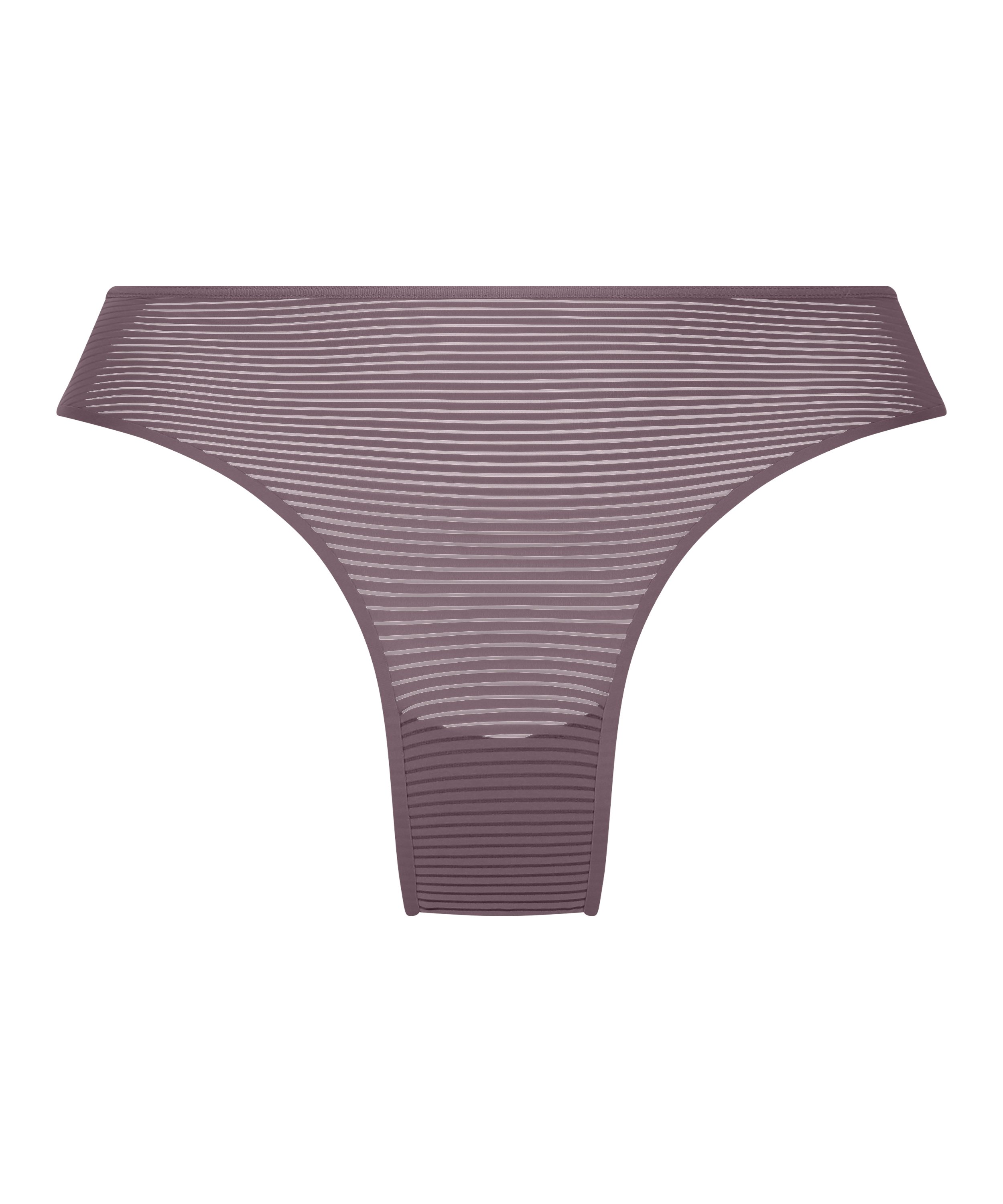 Slip brésilien invisible Stripe mesh, Marron, main