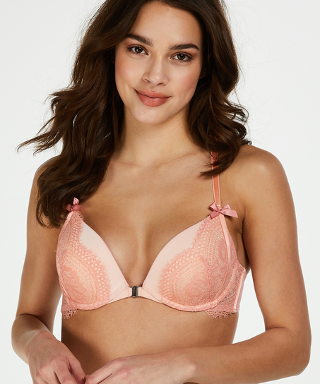 Soutien-gorge &agrave; armatures pr&eacute;form&eacute; push-up Paris, Rose