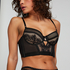 Soutien-gorge rembourré à armatures longline Malika, Noir