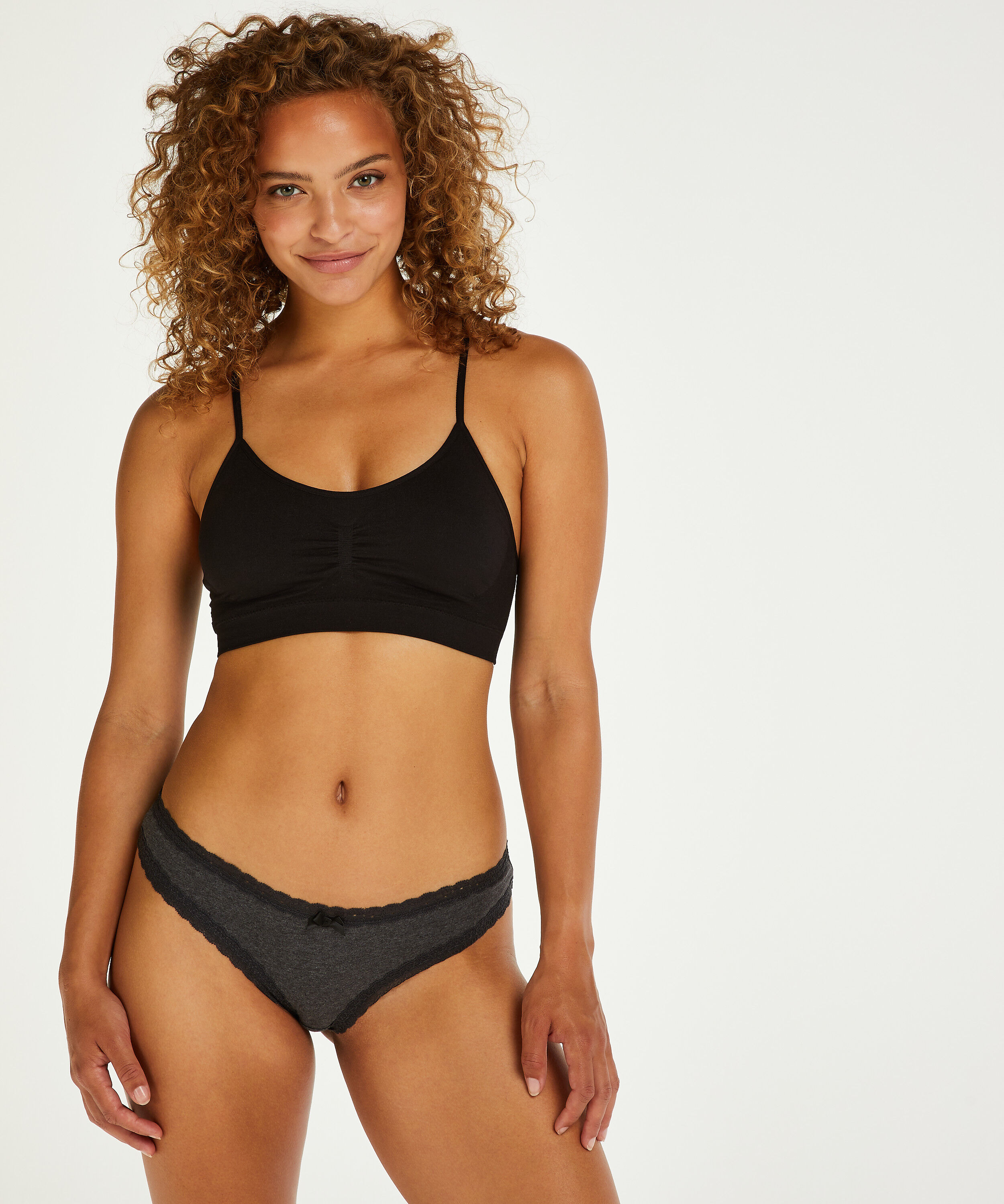 Slip brésilien coton, Gris Slip brésilien coton, Gris
