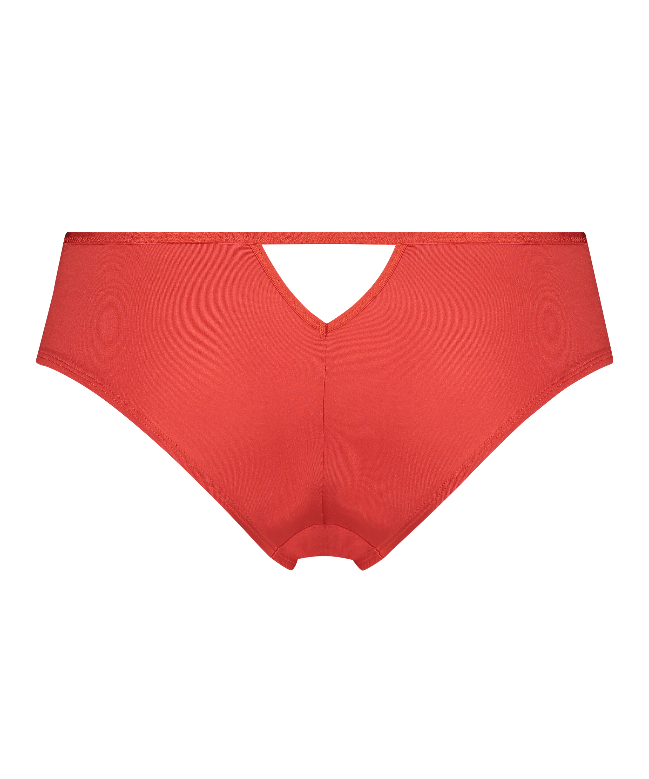 Slip brésilien avec dos ouvert Kat, Rouge, main