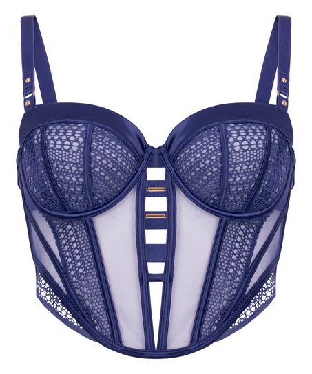 Soutien-gorge longline à armatures non rembourré Missy, Bleu
