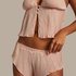 Ensemble Cami Mousseline Plissé, Rose