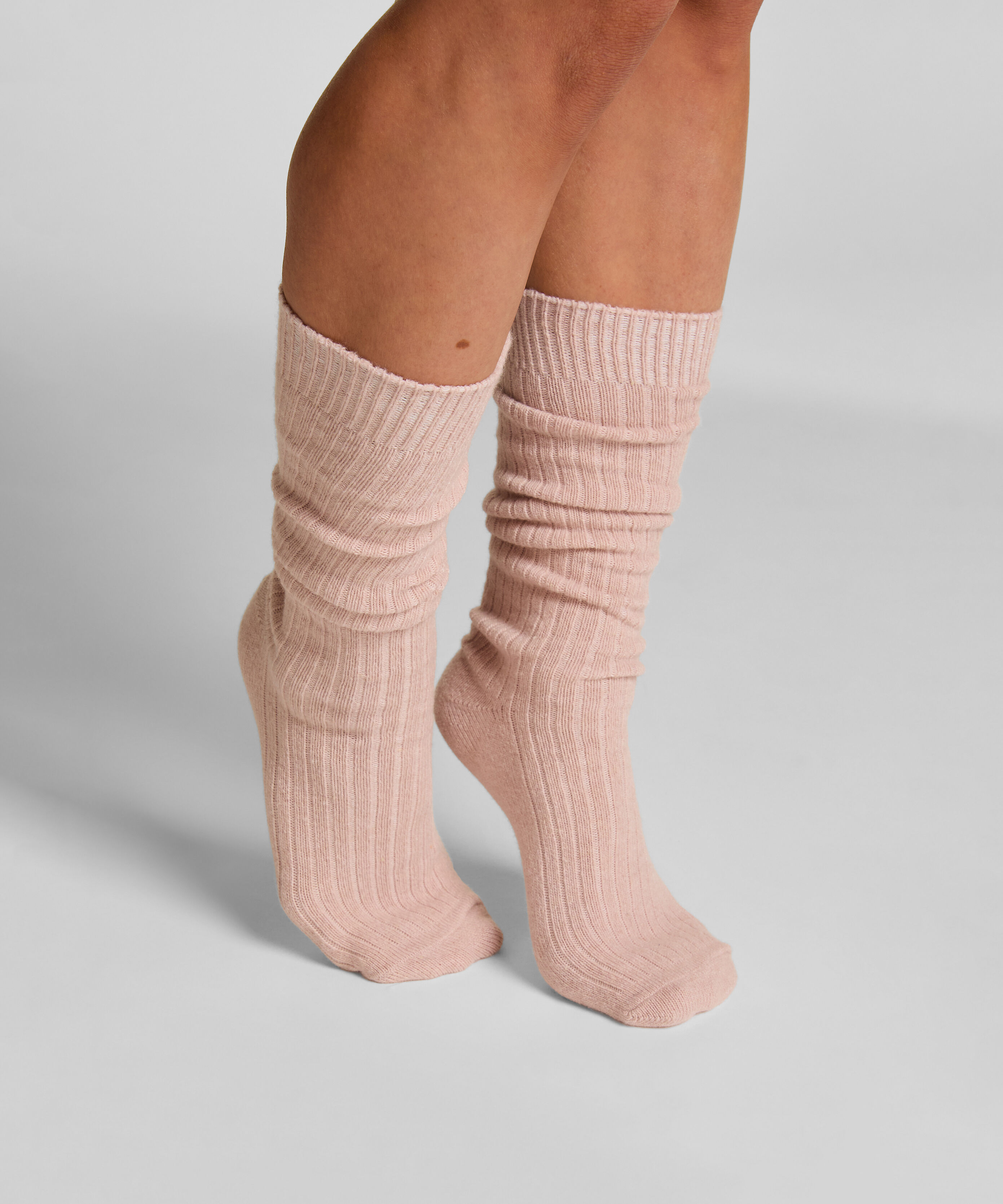 Chaussettes avec Cachemire, Rose