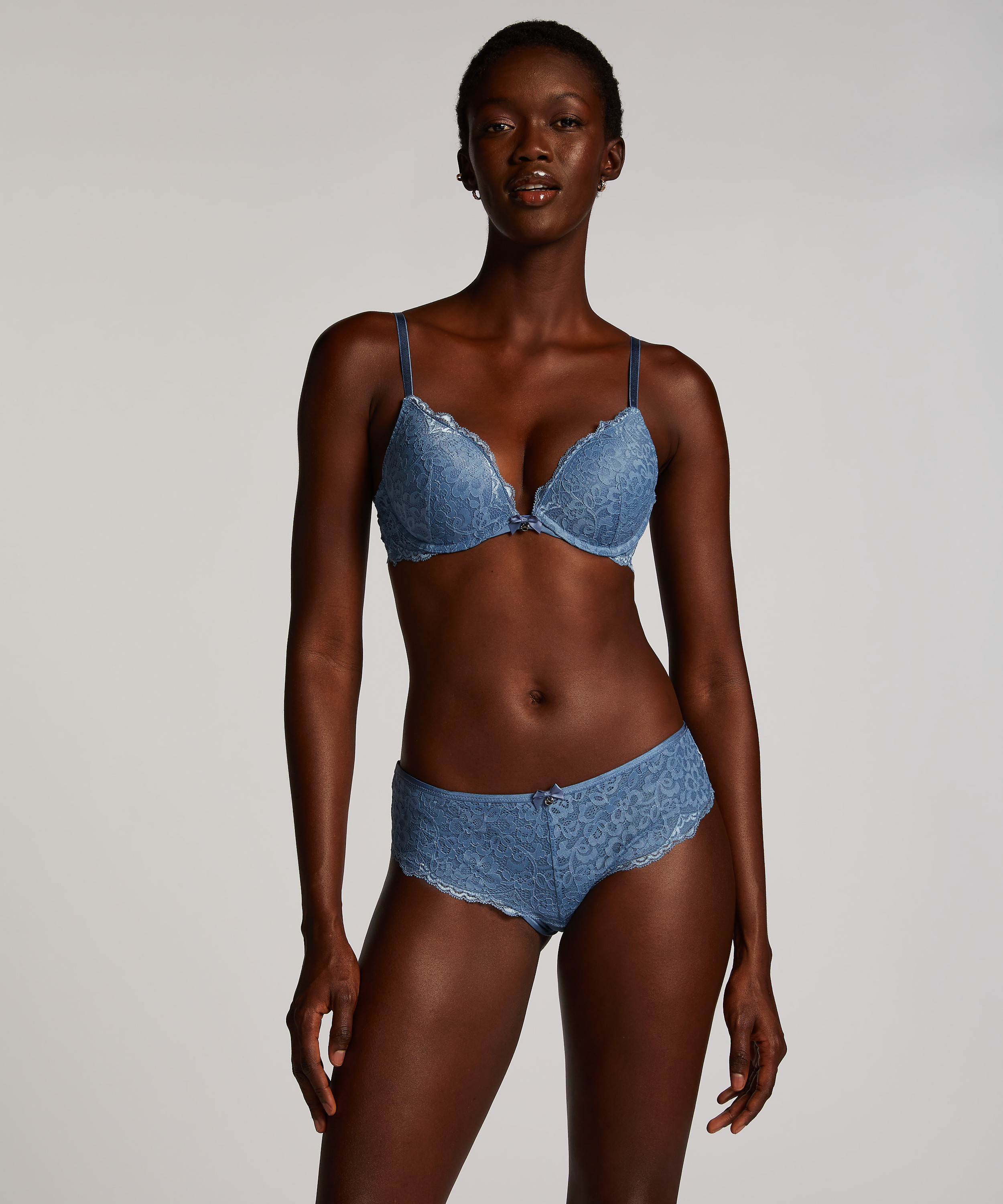 Soutien-gorge à armatures préformé push-up Marine, Bleu, main