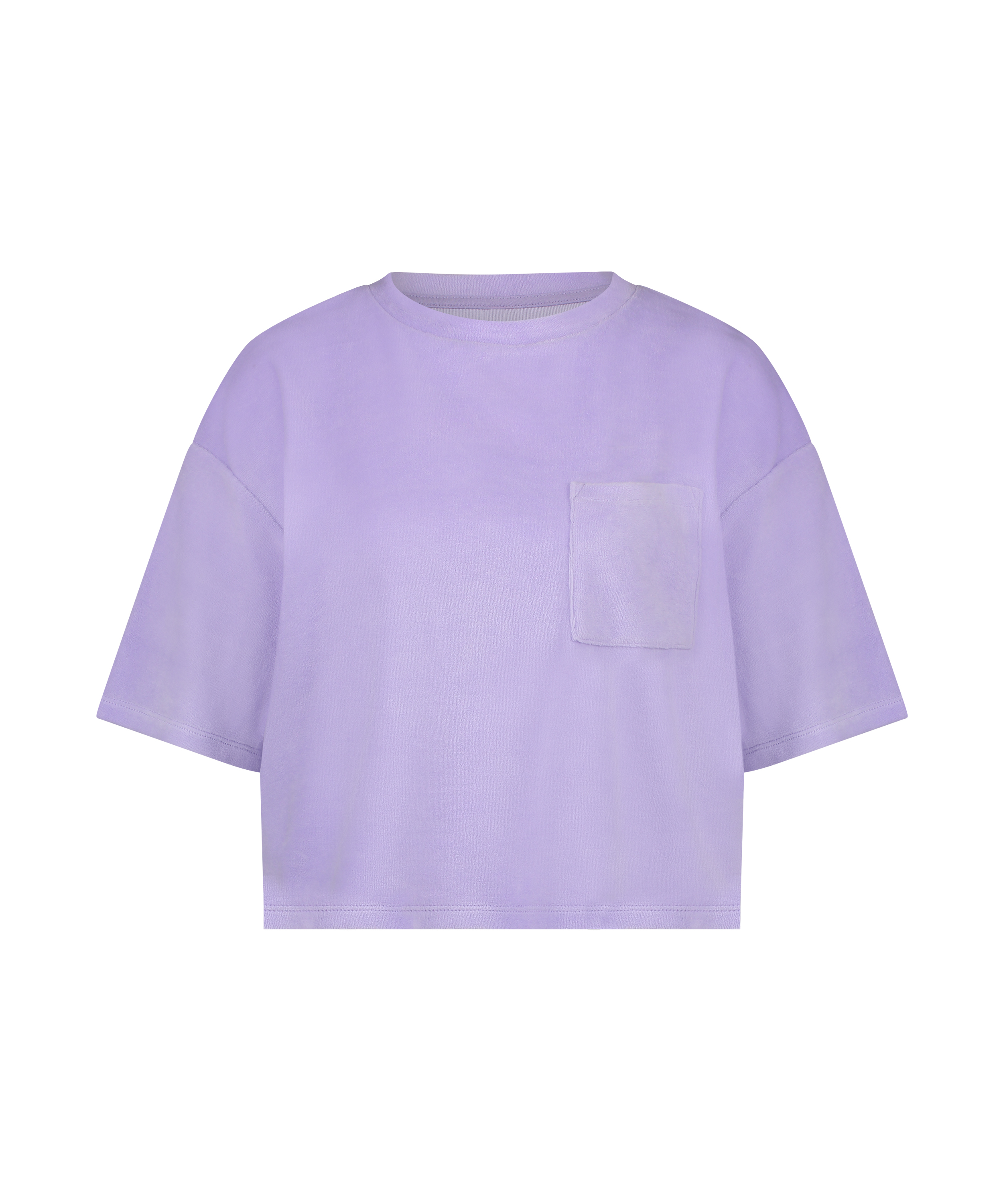 Top velours manches courtes, Violet, main
