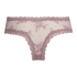 Slip brésilien V-shape Floral Mesh, Violet