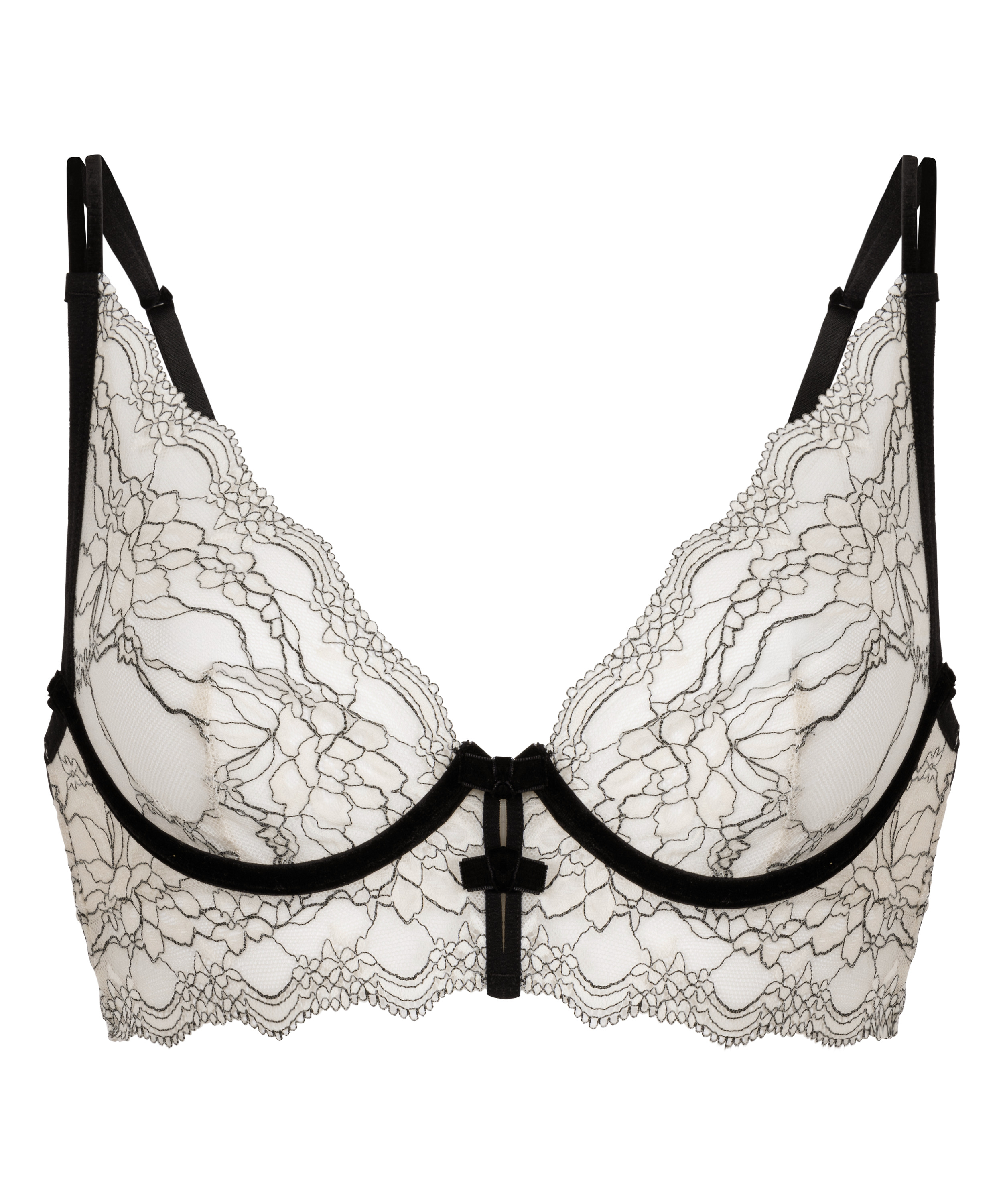 Soutien-gorge à armatures non-rembourré longline Agnes, Blanc, main