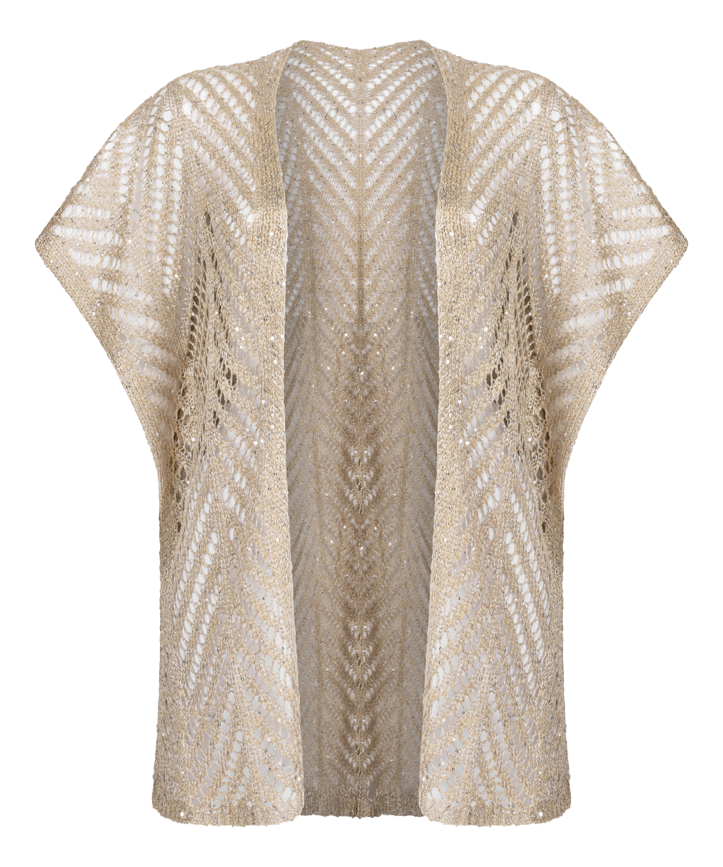 Caftan de plage à sequins, Beige, main