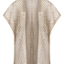 Caftan de plage à sequins, Beige