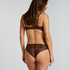Slip brésilien Invisible Lace Back, Marron