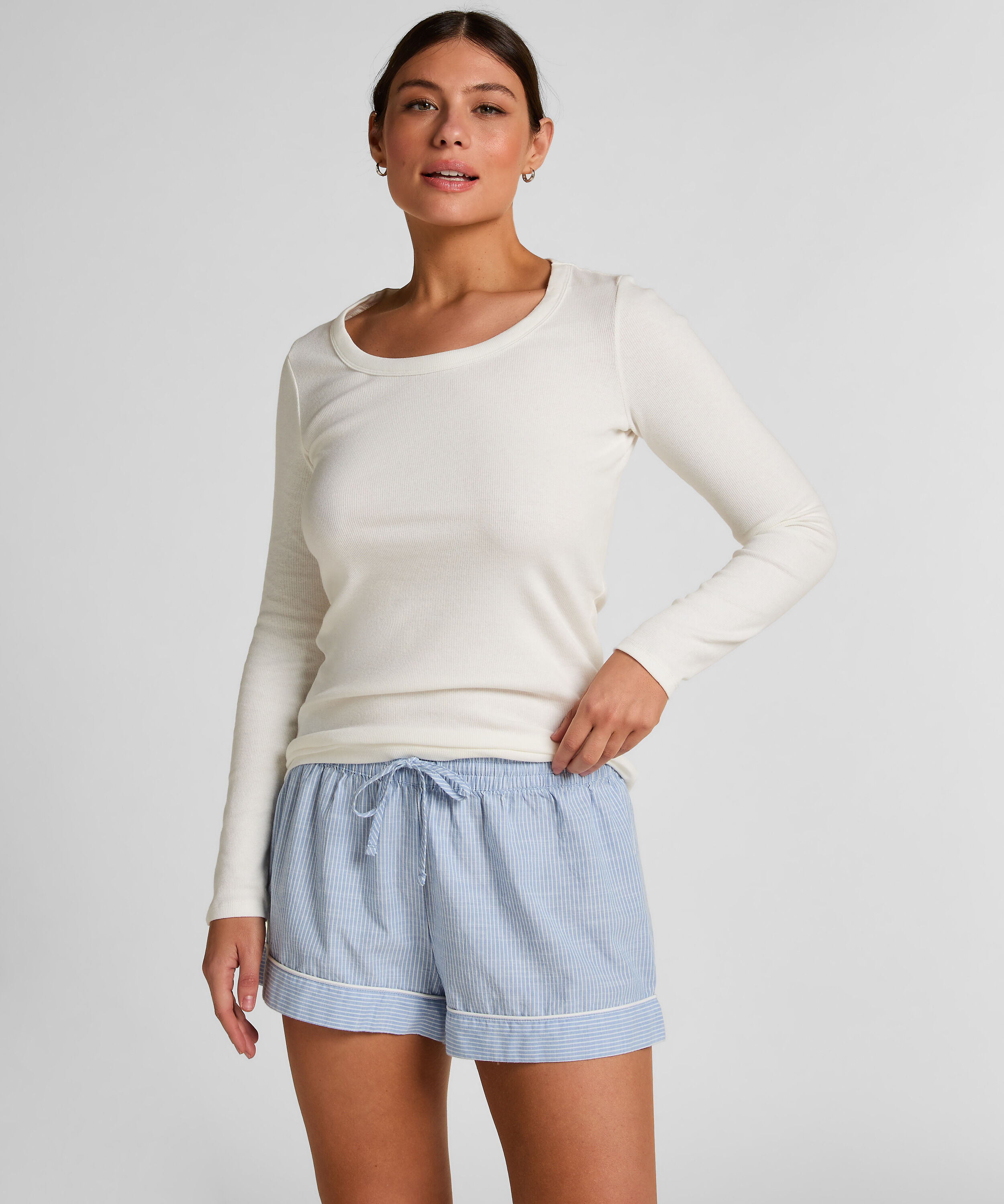 Short Coton, Bleu