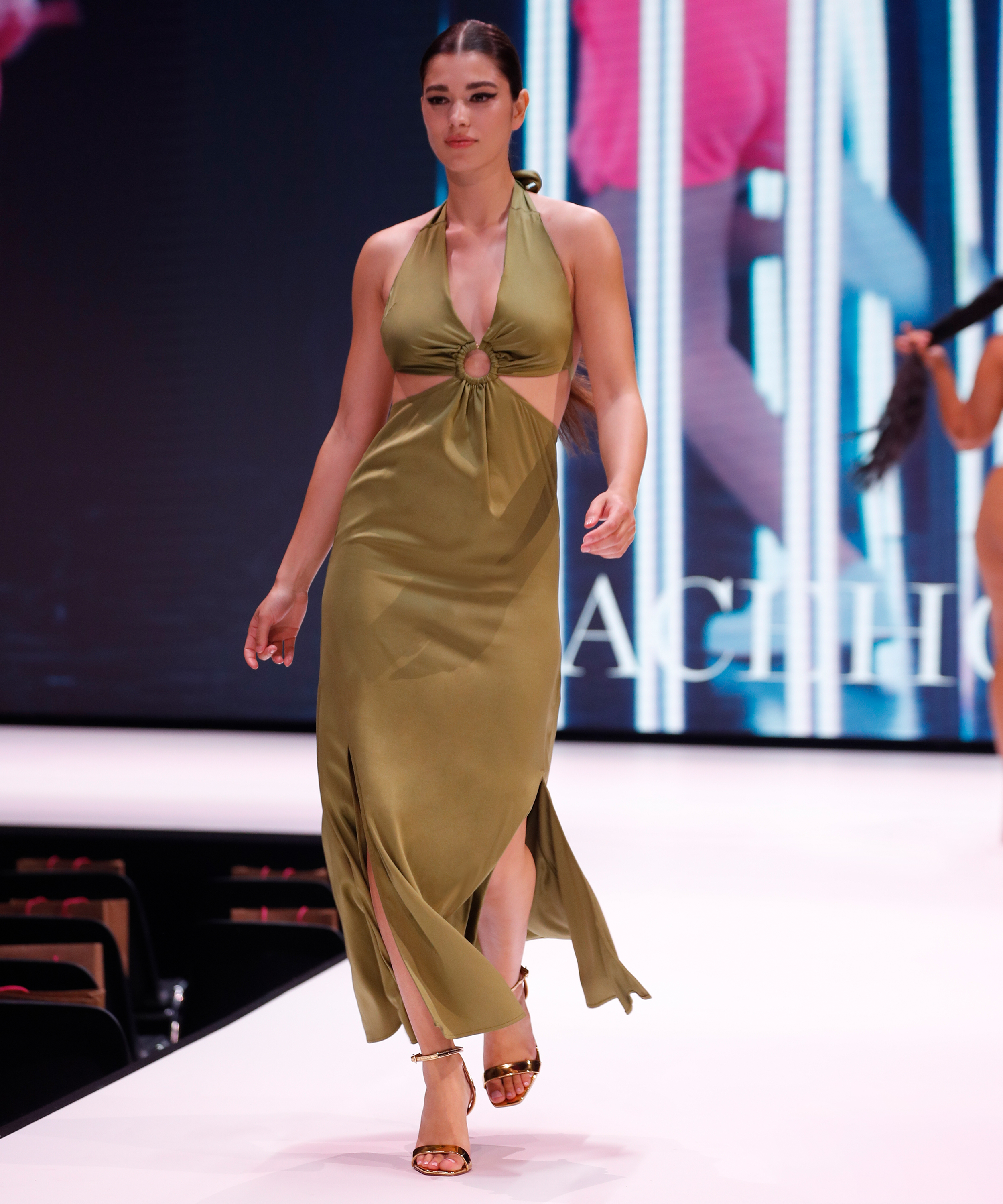 Robe Maxi, Vert, main