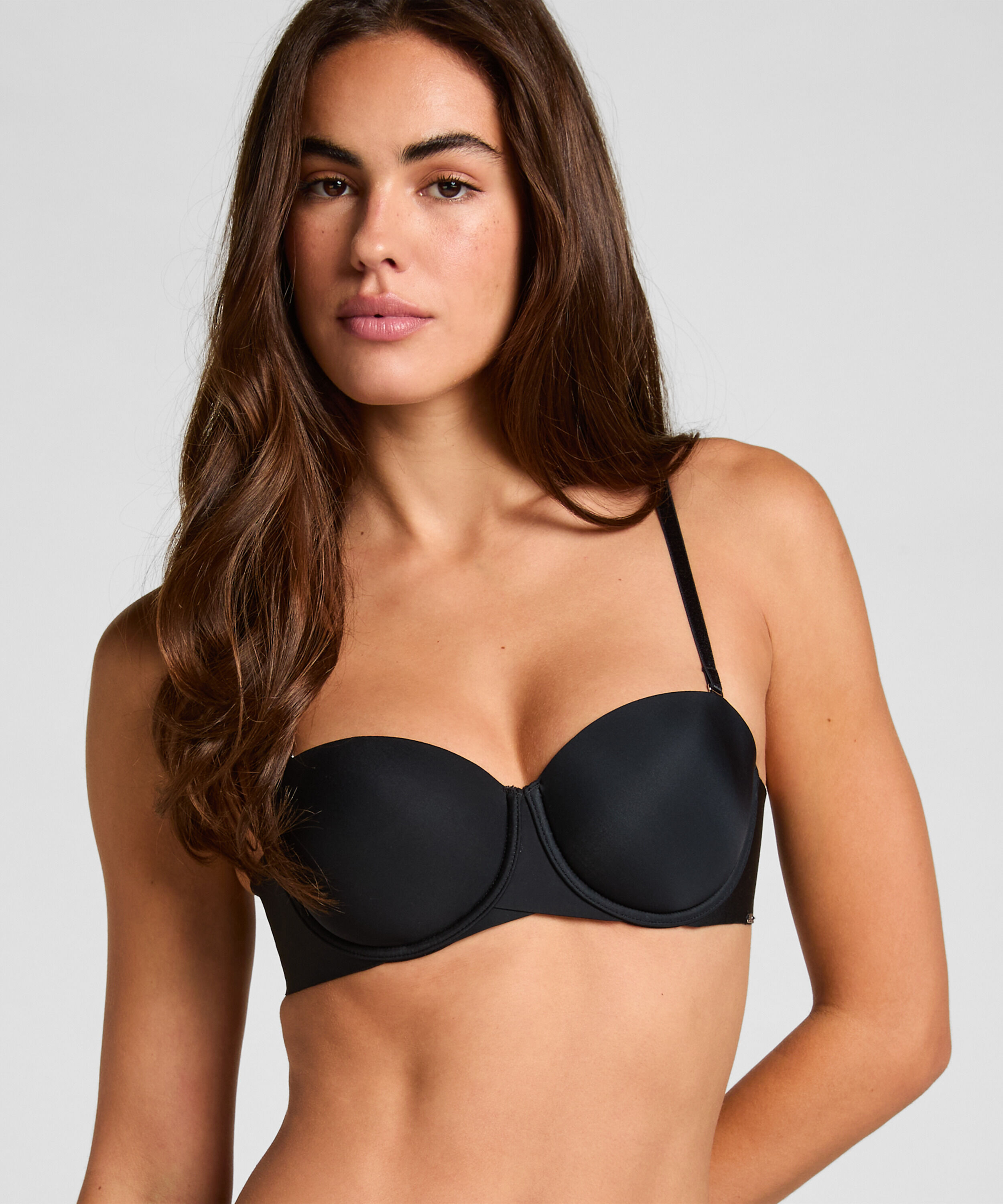 Soutien-gorge à armatures préformé sans bretelles Jane, Noir