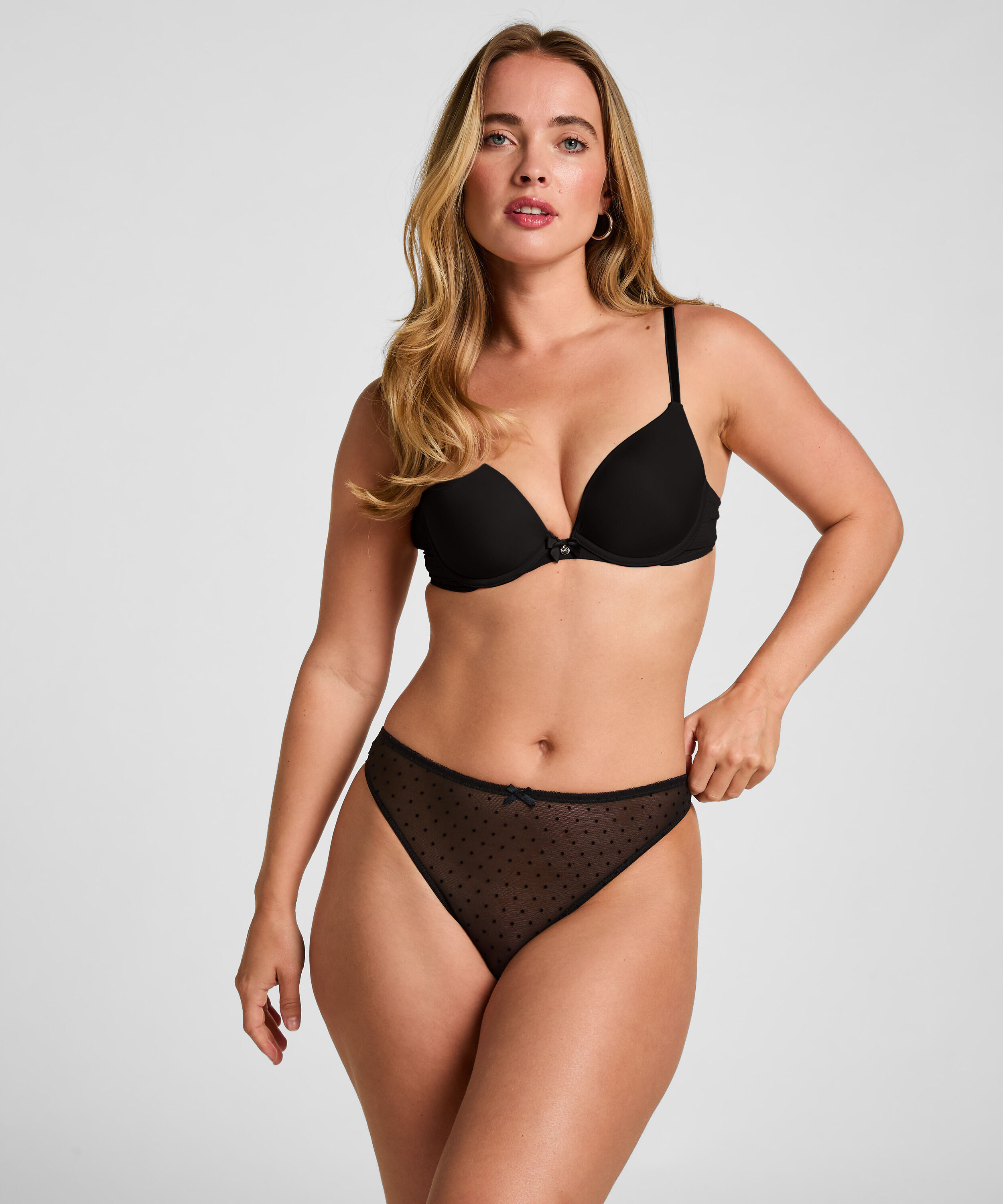 String taille haute Frankie, Noir String taille haute Frankie, Noir
