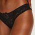 Slip brésilien échancré Arla, Noir