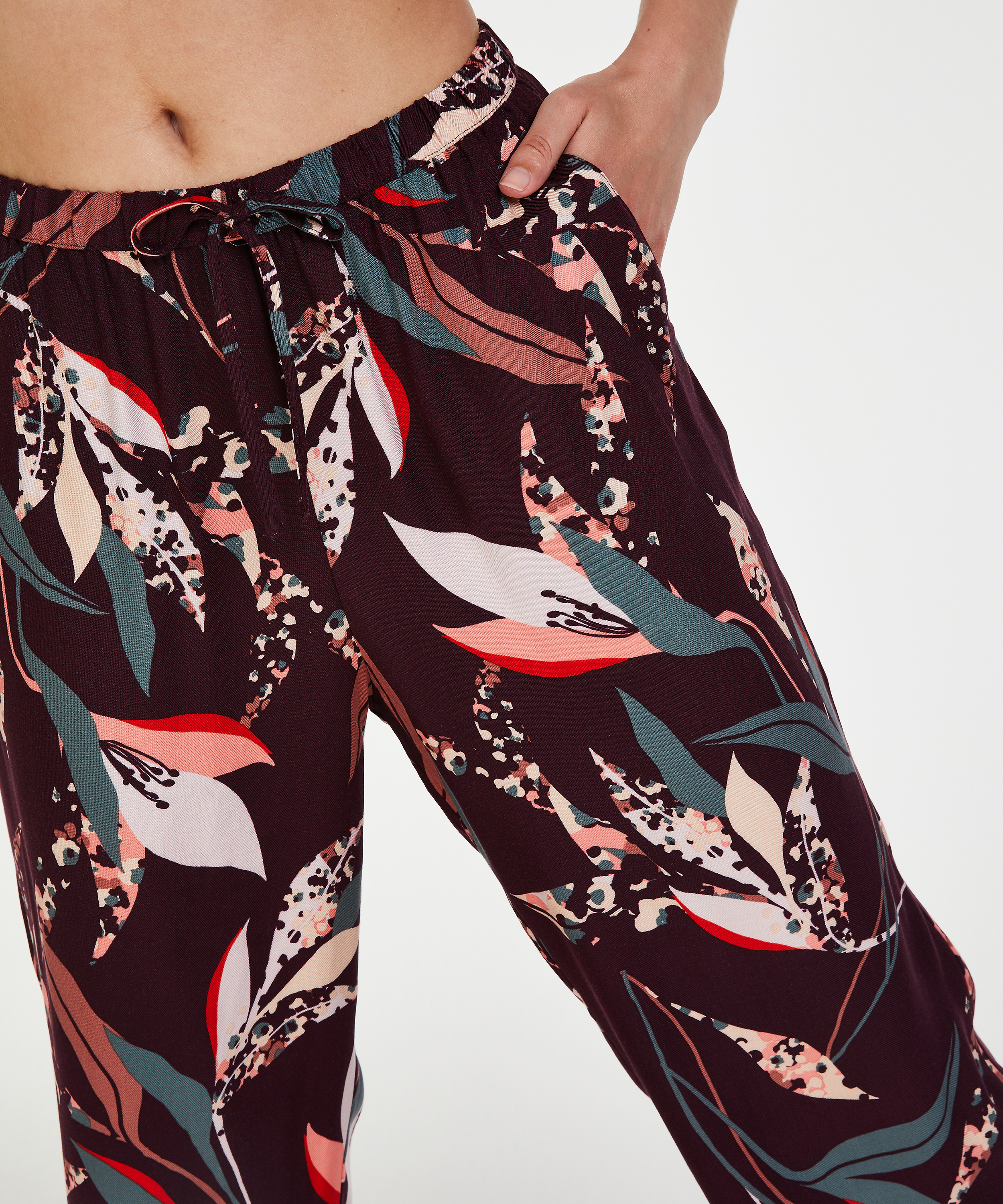 Petite Pantalon de pyjama tissé, Rouge, main