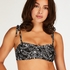 Crop top Bikini Paislay, Noir