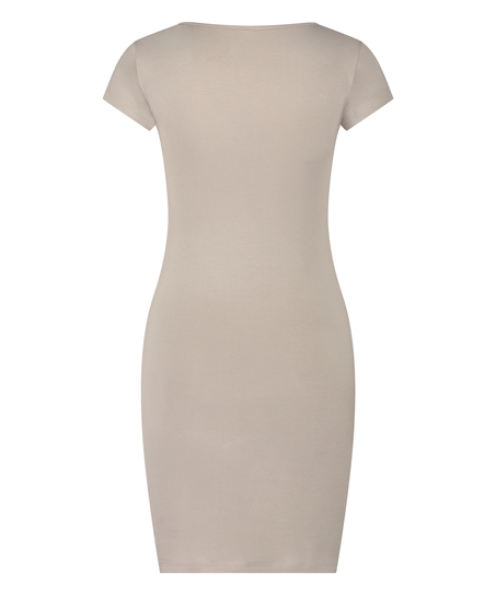 Chemise de nuit Henley, Beige