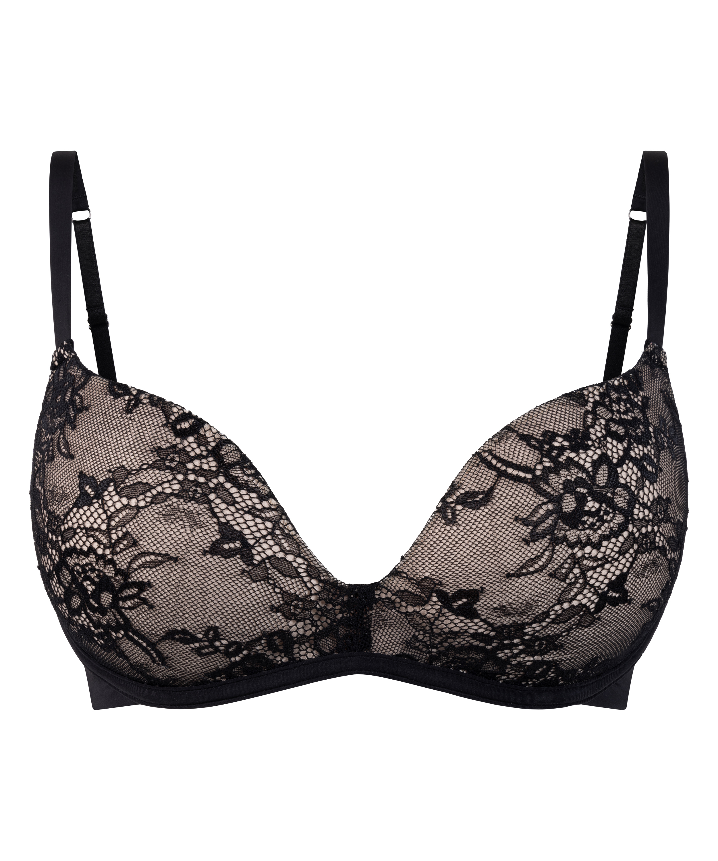 Soutien-gorge préformé sans armature Lea Lace, Noir, main