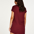 Chemise de nuit col rond, Rouge
