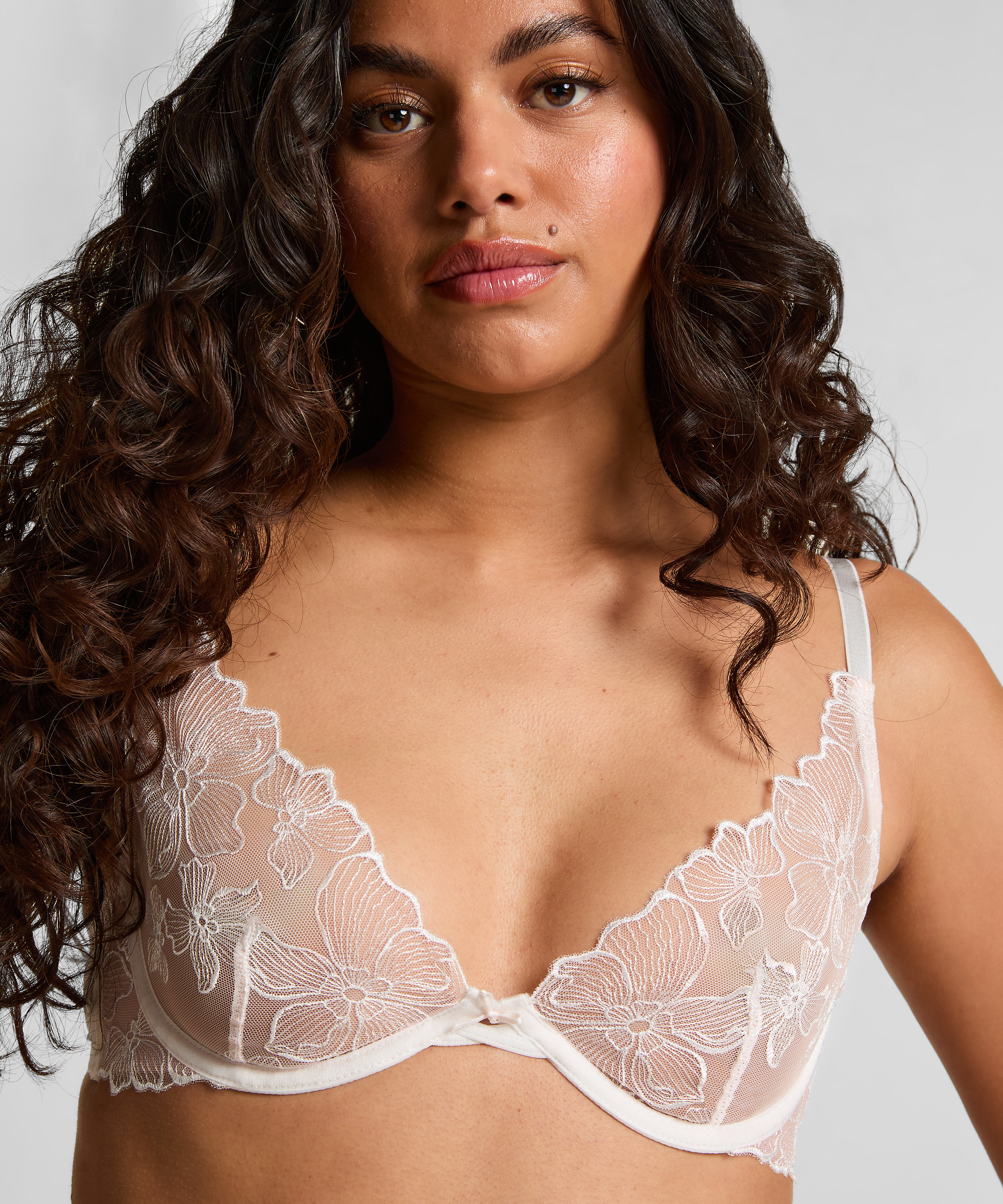 Soutien-gorge à armatures non-préformé Lauren, Blanc, main