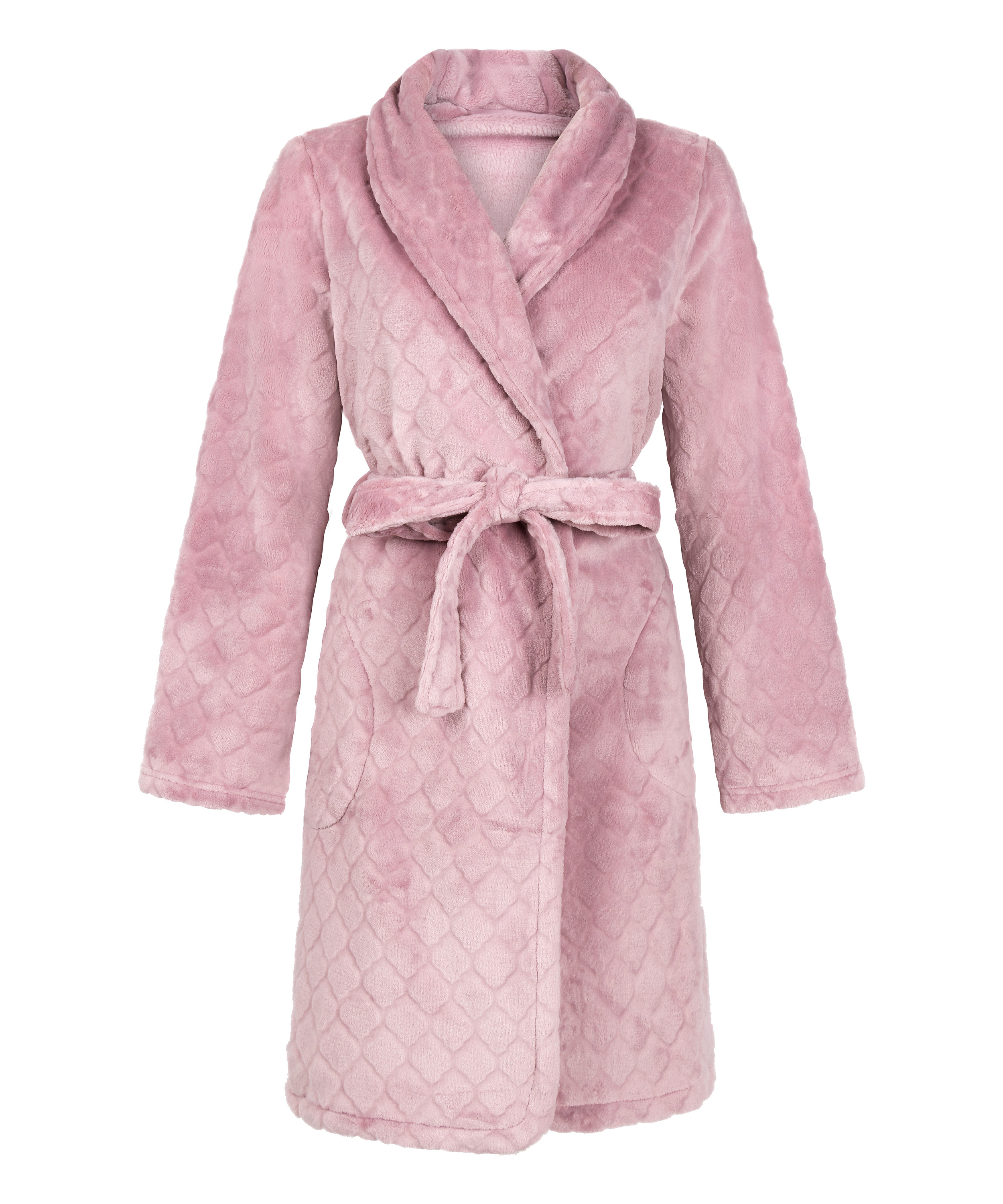 Robe de chambre courte en fleece, Violet, main