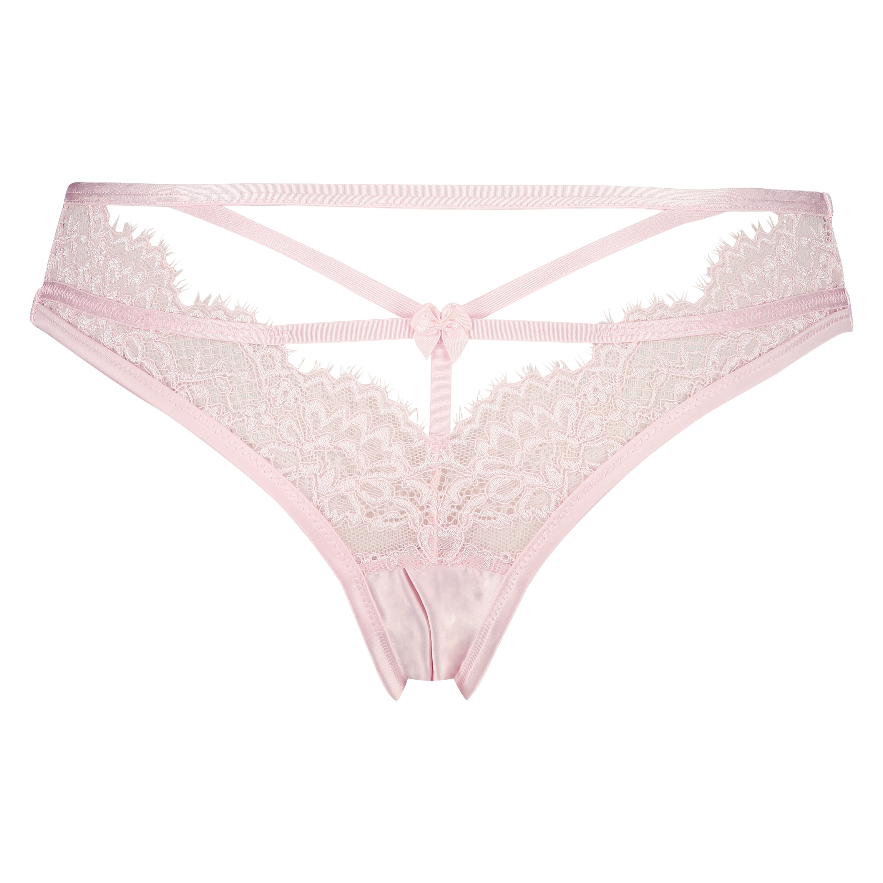 Slip br&eacute;silien ouvert Eve, Rose