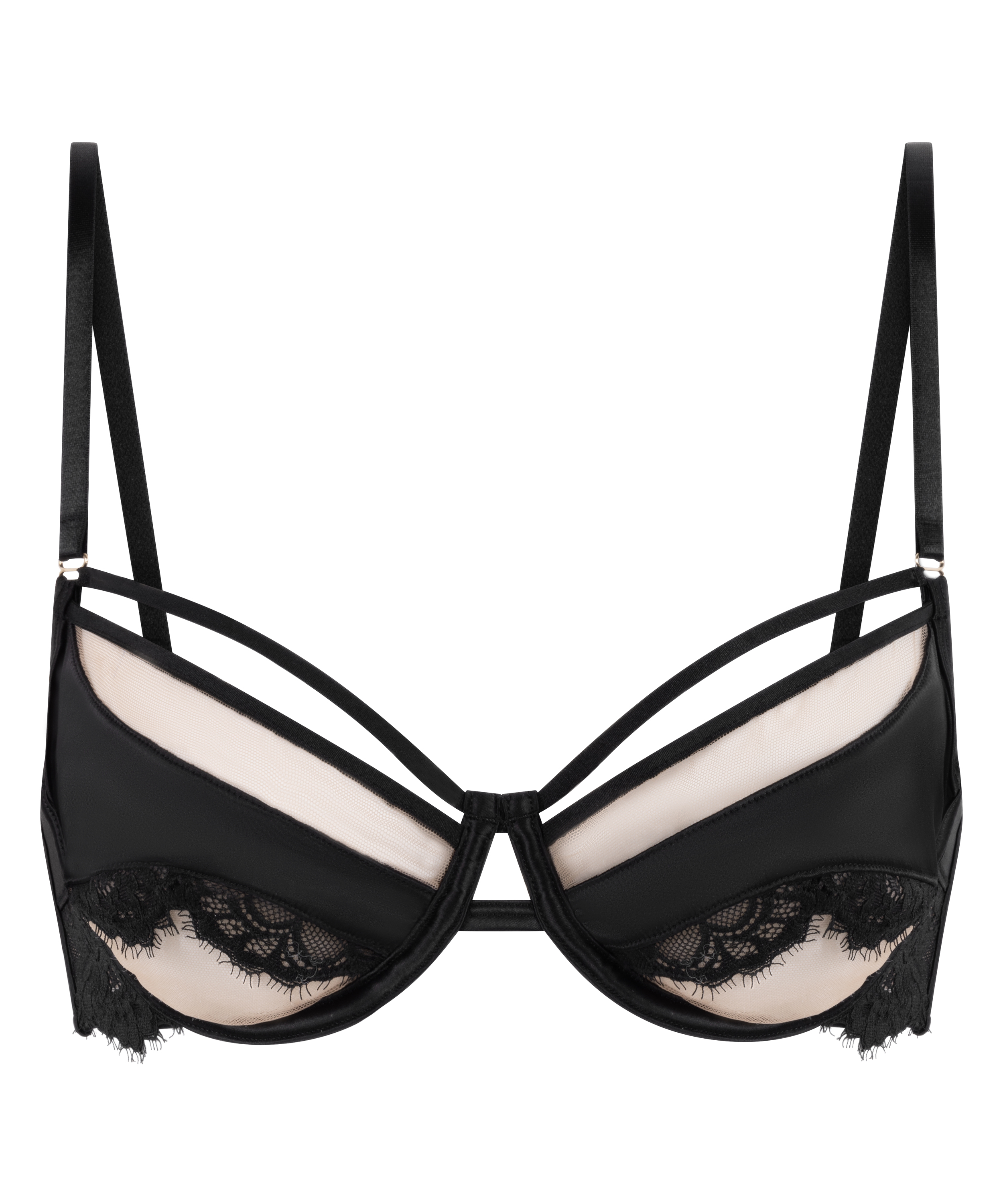 Soutien-gorge non-rembourré à armatures Nisha, Noir, main