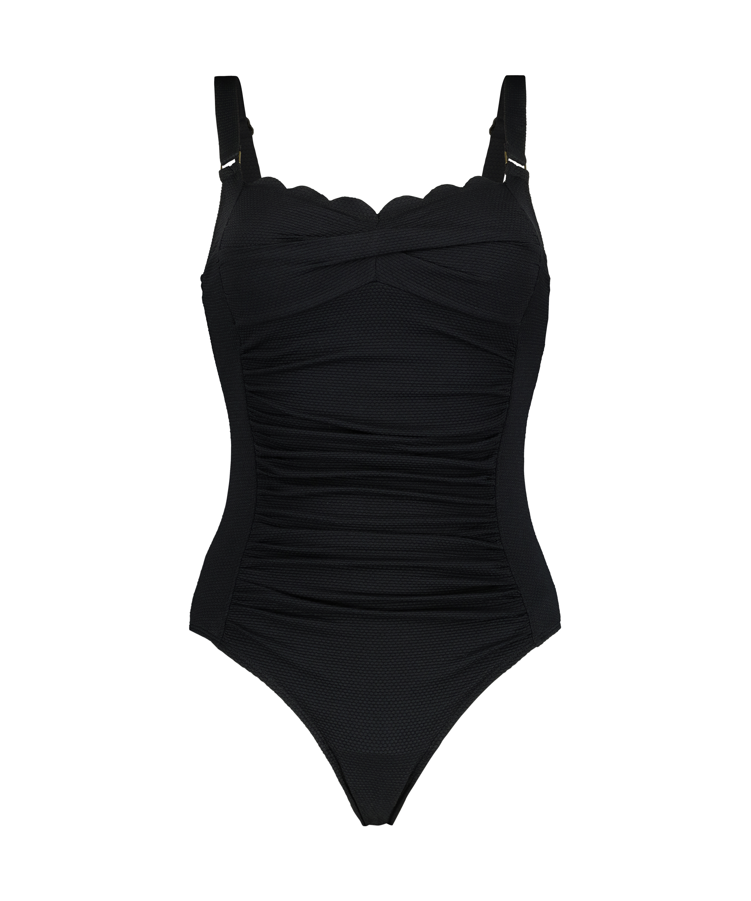 Maillot de bain Scallop, Noir, main