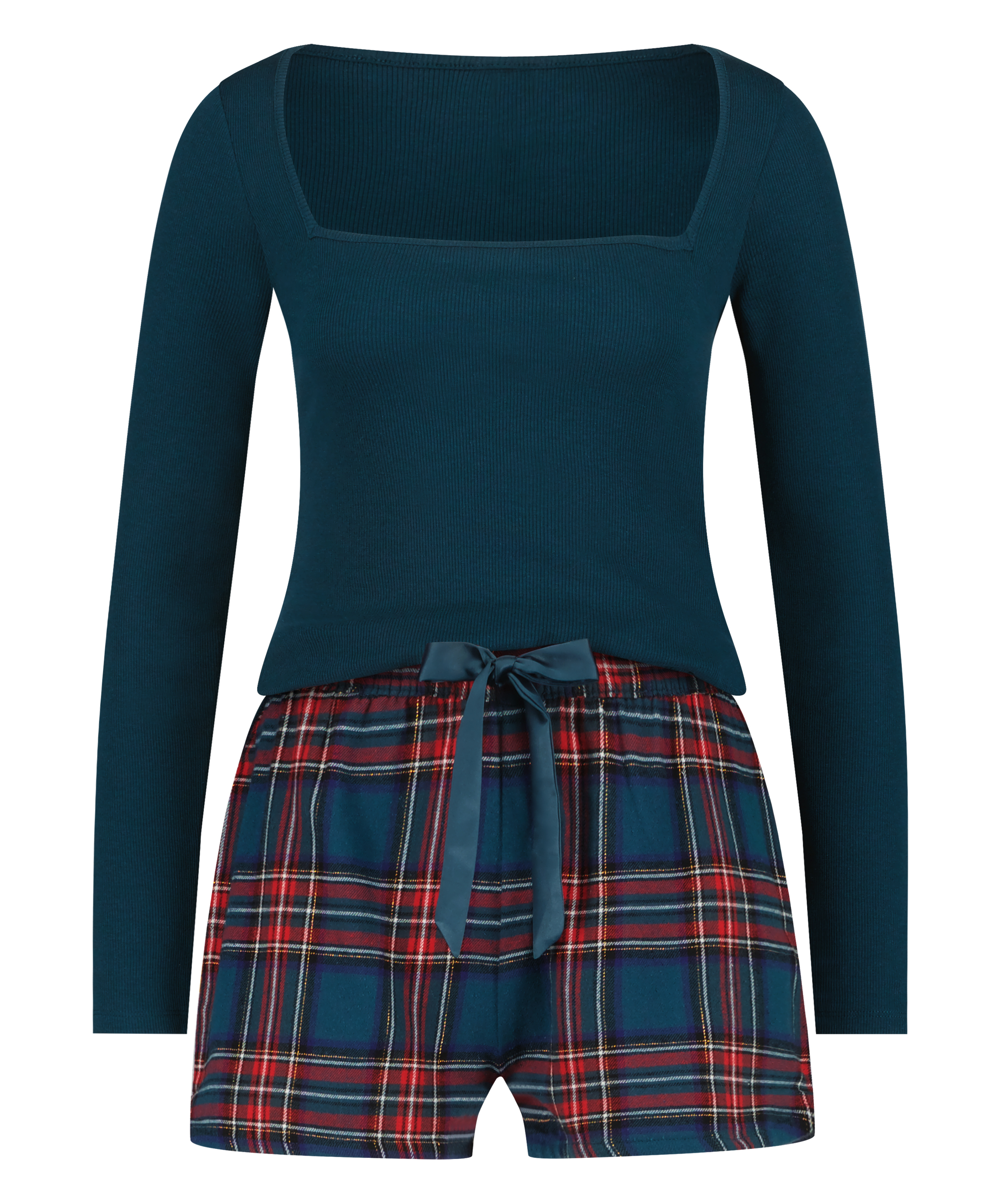 Pyjama set Twill, Bleu, main