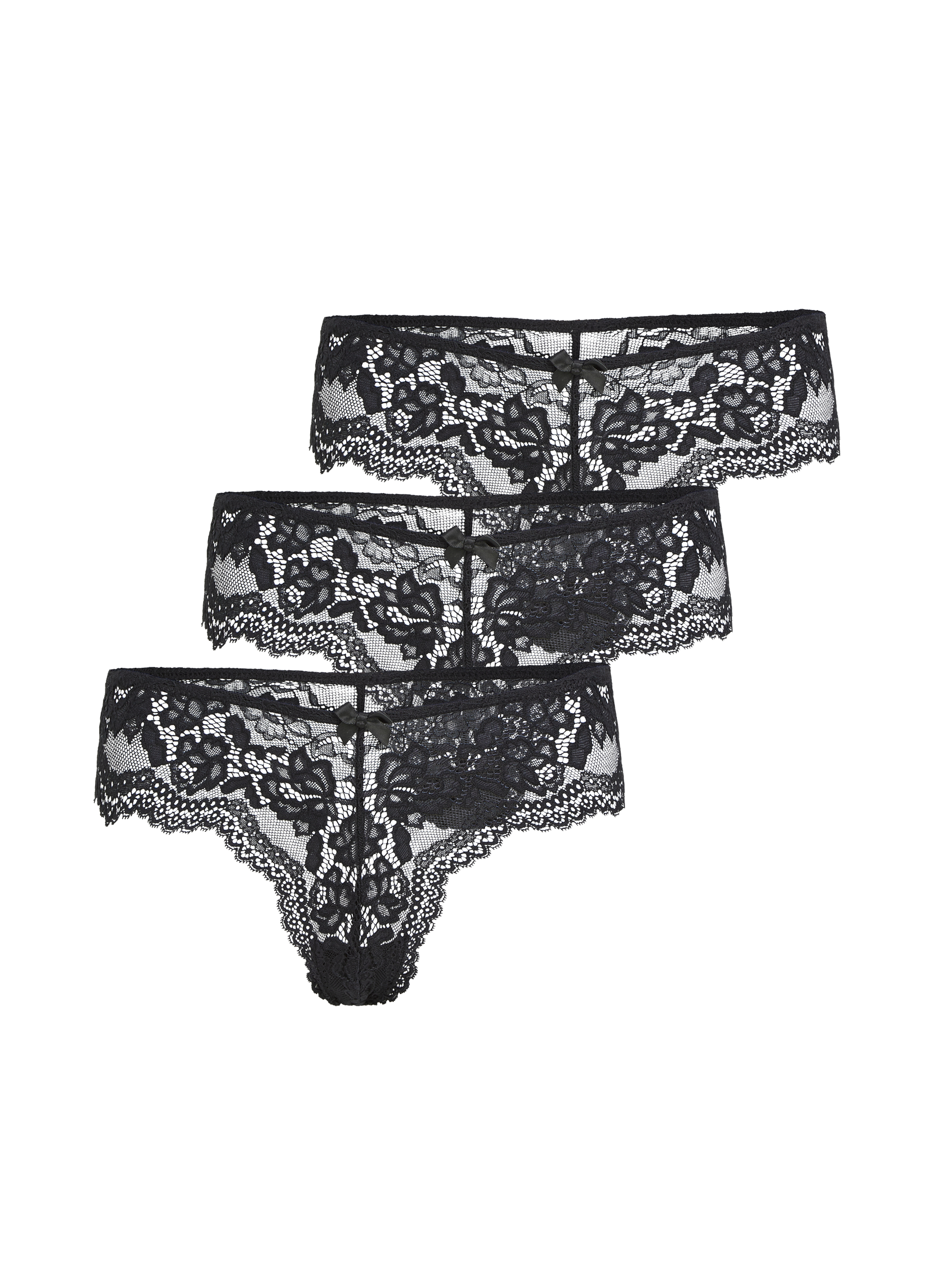 Lot de 3 slips brésiliens Chelsea, Noir, main