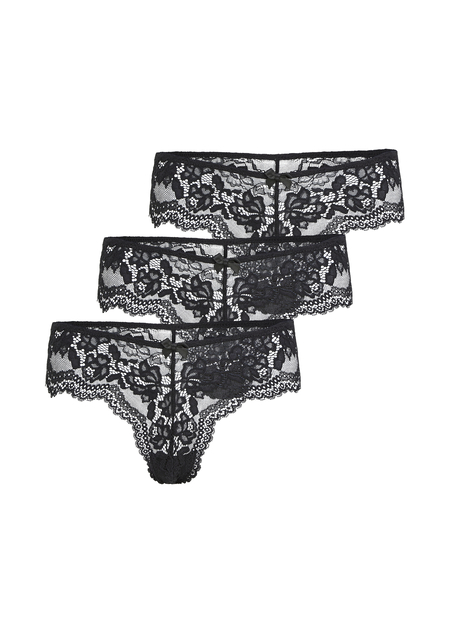 Lot de 3 slips brésiliens Chelsea, Noir