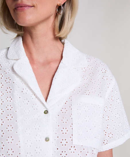 Veste en broderie anglaise, Blanc